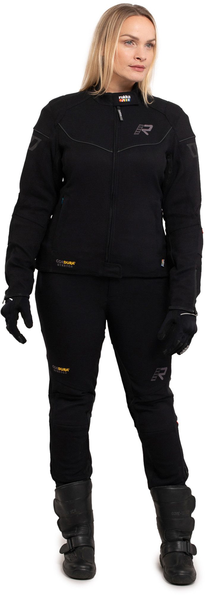 Rukka Motorradjacke AirGobina 2.0 Damen Motorrad Textiljacke Wasserdicht Atmungsaktiv dehnbar protektoren reißverschluss wasserdi