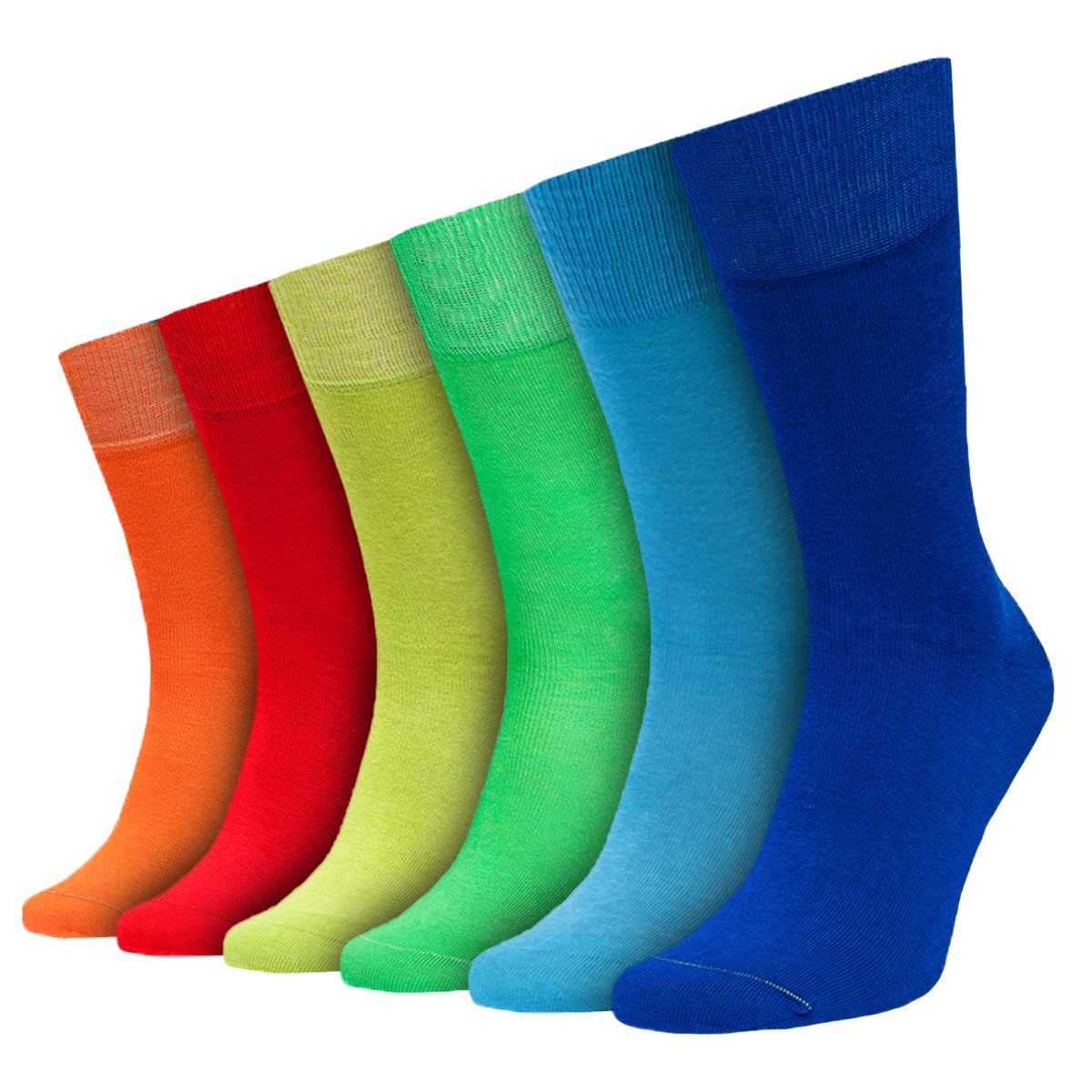 von Jungfeld Pack Regenbogen Geschenkbox Kurzsocken Socken, Herren 6er