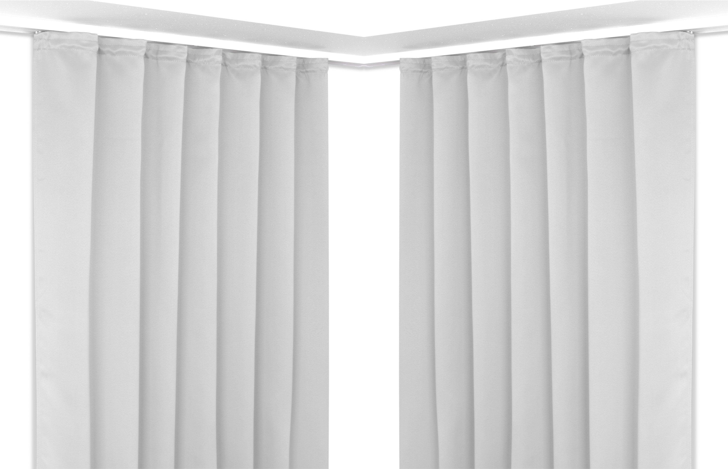 Beautex Verdunkelungsvorhang 2er Set Verdunkelungsgardine mit U-Band, Black günstig online kaufen