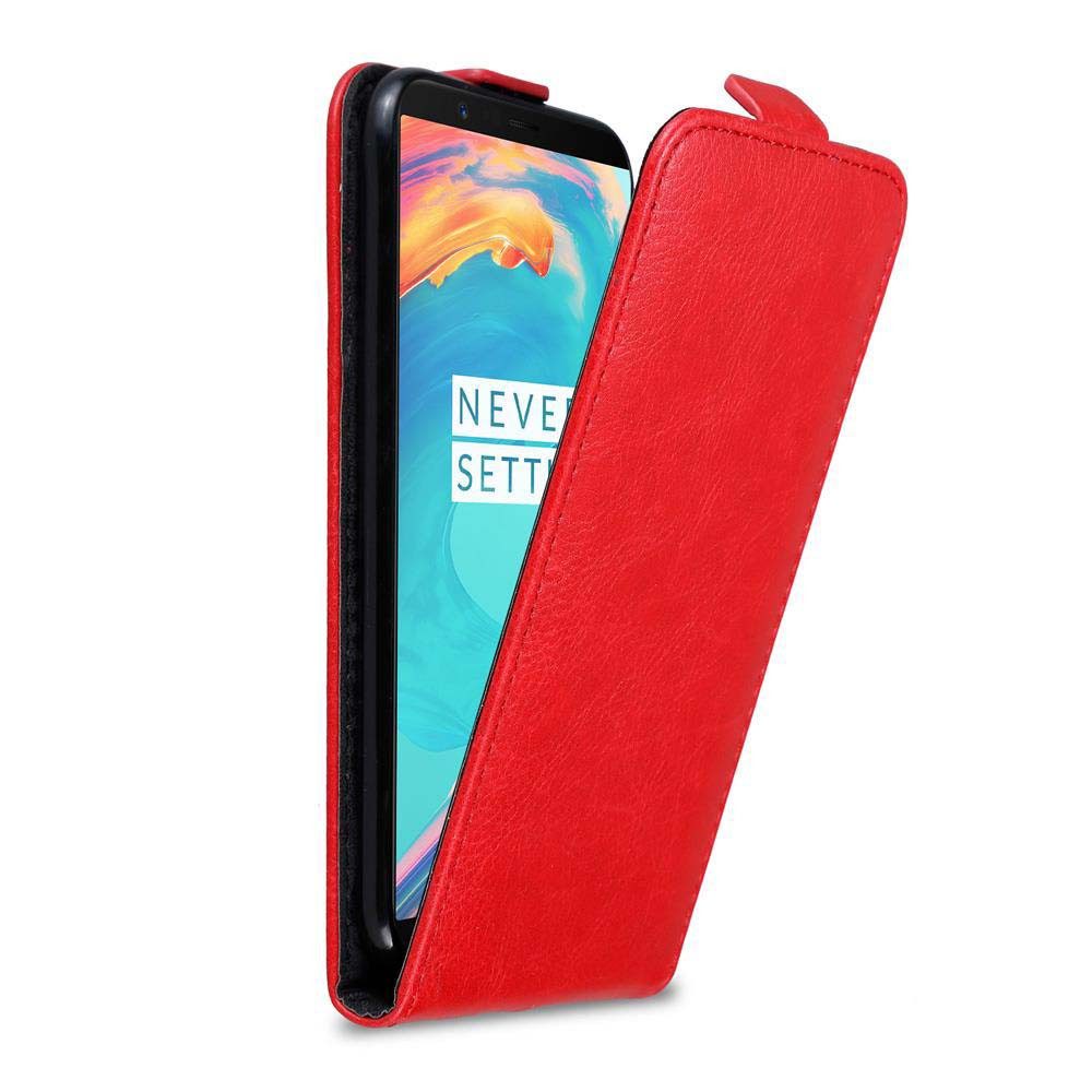 Cadorabo Handyhülle für OnePlus 5T Hülle OnePlus 5T, Handy Schutzhülle, Klappbare Hülle, Kunstleder mit Magnetverschluss