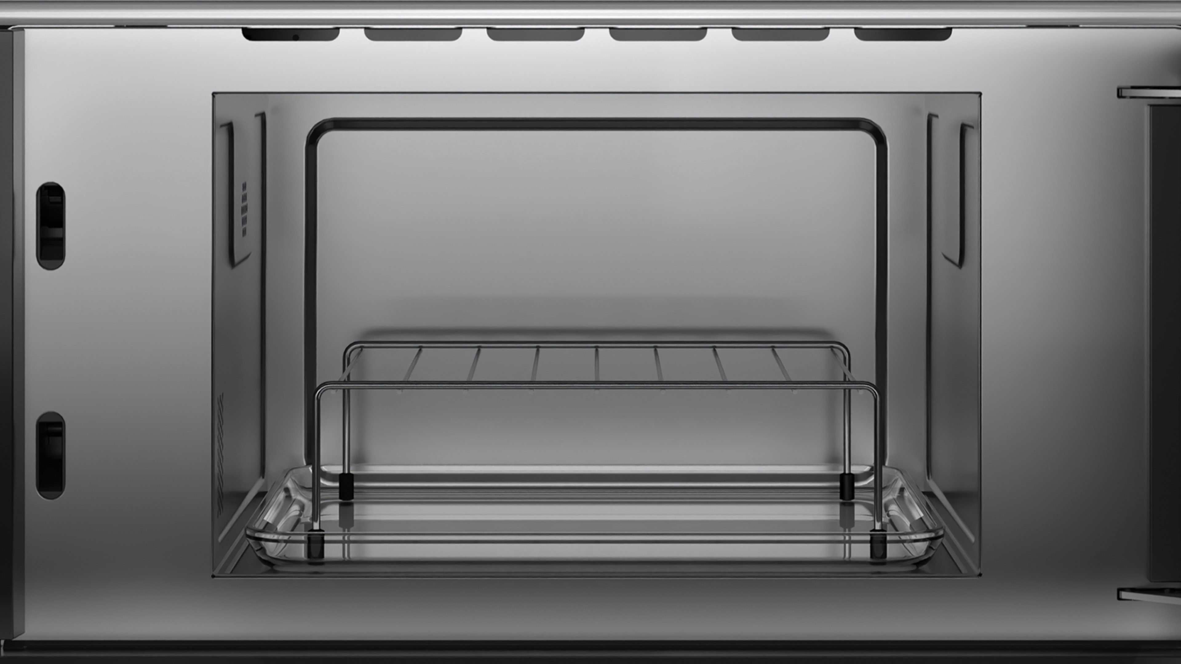 BOSCH Einbau-Mikrowelle BER7321B1, Grill, Mikrowelle, 21 l, Innovative Bedienung per Digitalring & leicht zu reinigender Innenraum