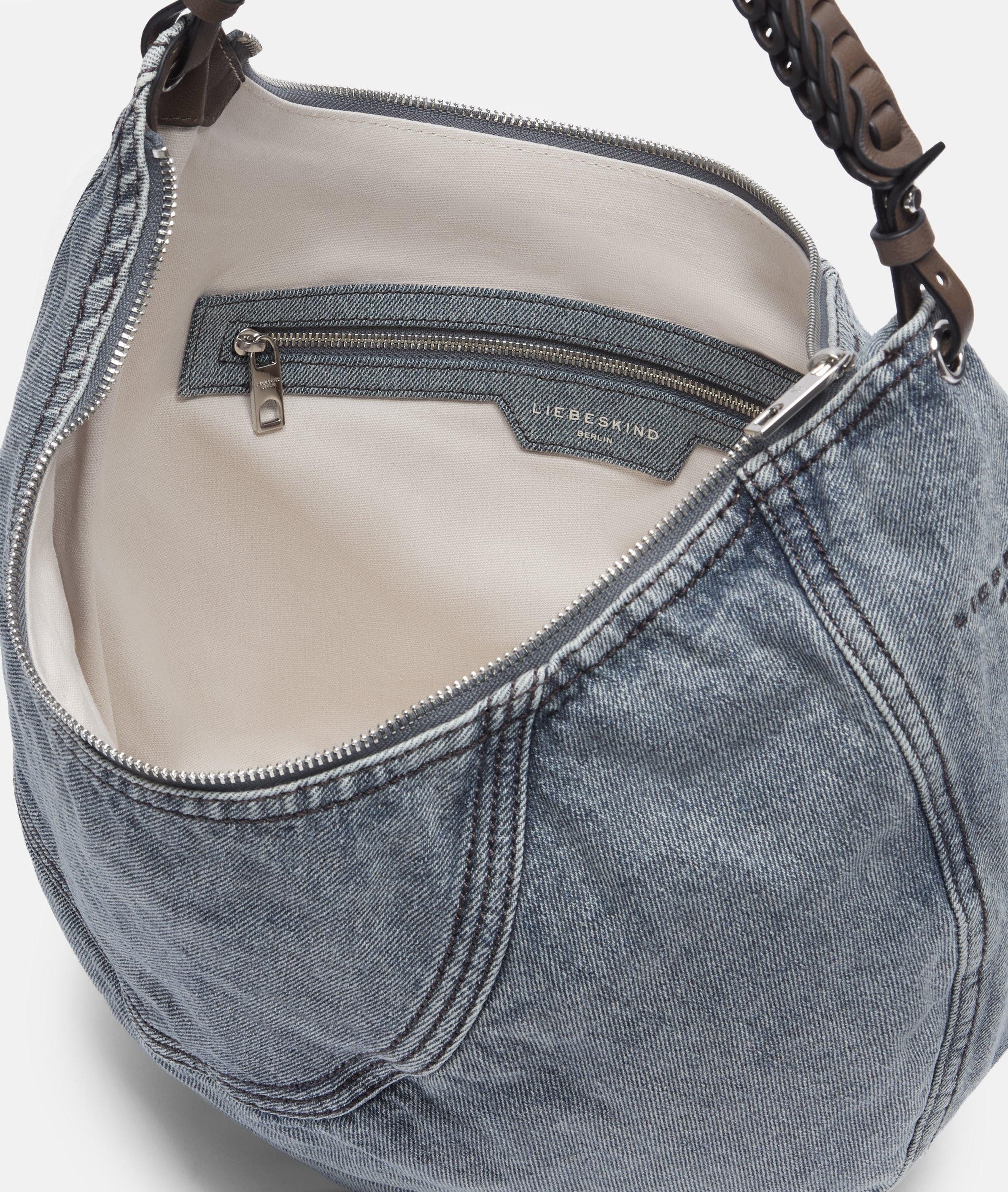Liebeskind Berlin Schultertasche Hobo, Geräumige Hobo-Bag aus Denim