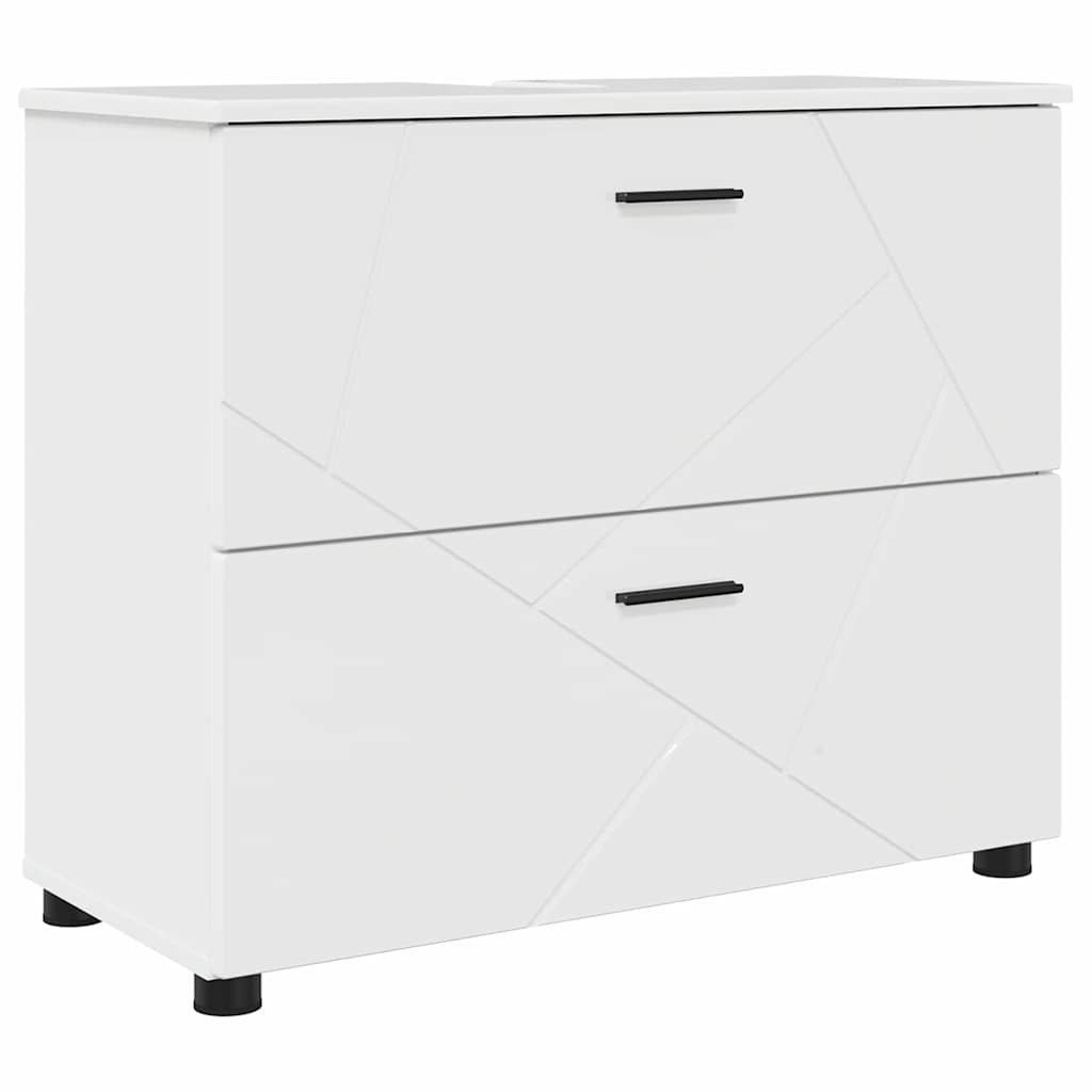 vidaXL Badezimmerspiegelschrank Badezimmer Schrank Hochglanz-Weiß 76,5 günstig online kaufen