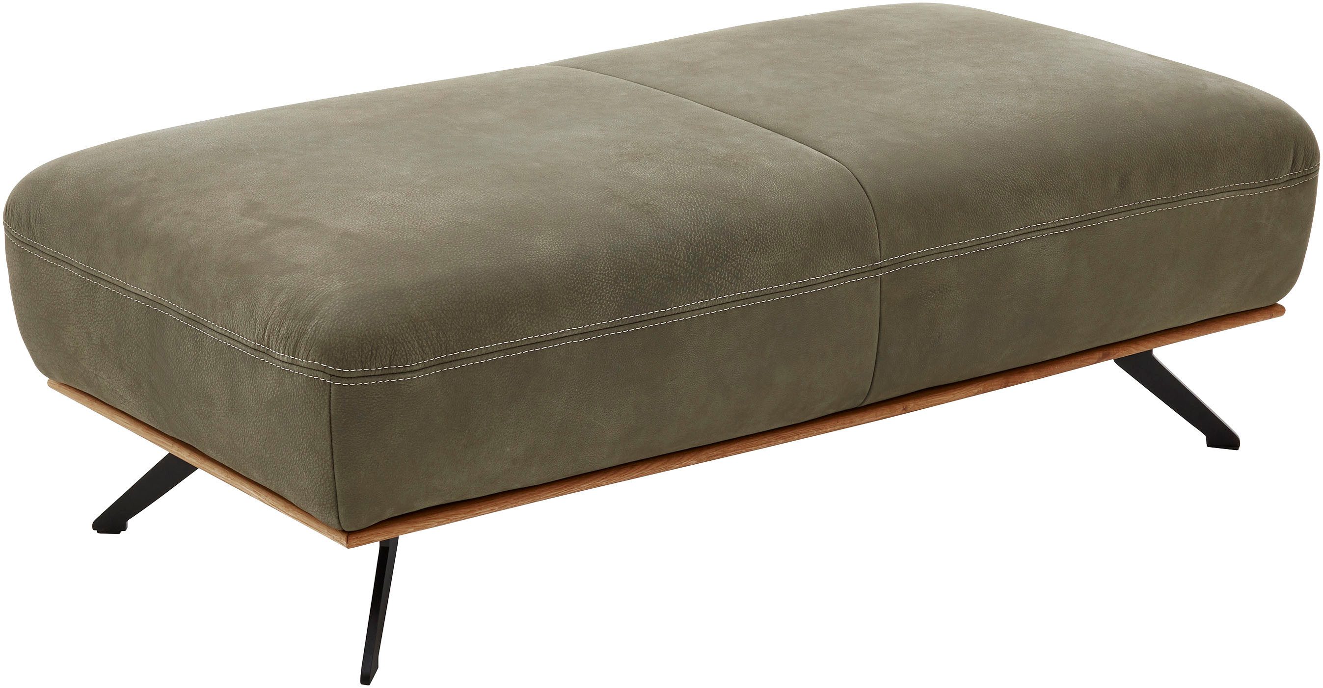 Die PlanBar Hocker PN-EM18063 Breite 135, hochwertige Kaltschaumpolsterung, stylische Metallfüße