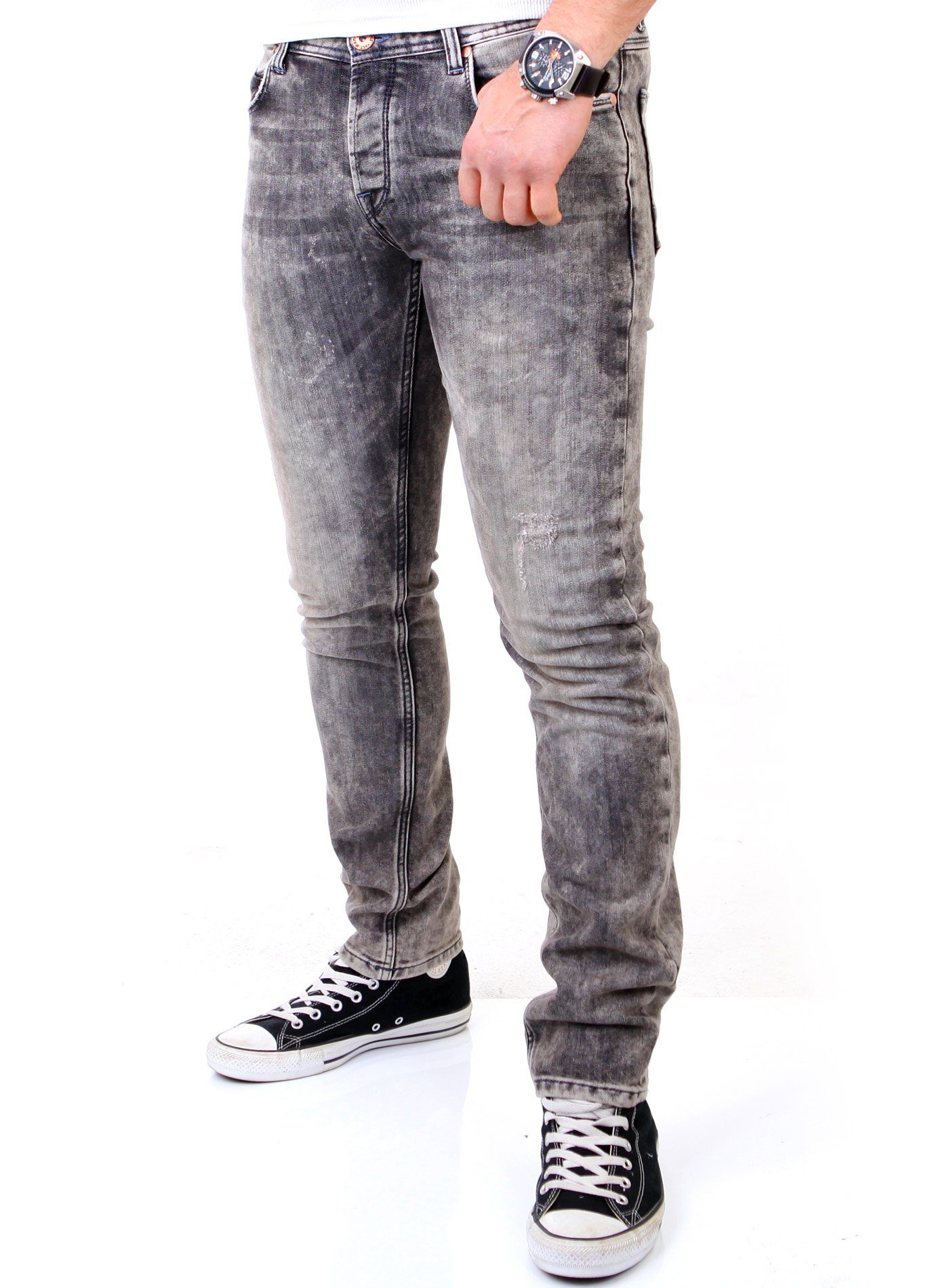 Herren Fit 5-Pocket Jeans VSCT Männer-Hose Stretch-Jeans Jeans Hose VSCT Slim Anthony Fit Slim