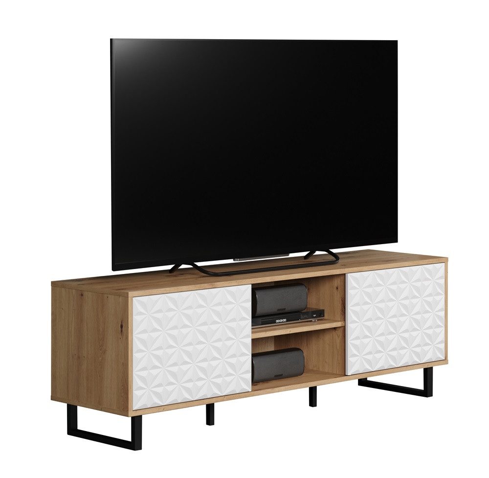 Lowboard Lowboard TV-Board Aventura, Artisan Eiche / Weiß