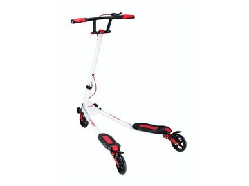 TPFSports Stuntscooter Wiggler - Stunt Scooter, Kinderroller, Trickroller, Tretroller, Klapproller - Belastbarkeit 80 kg - selbstdriftend - Farbe: weiß