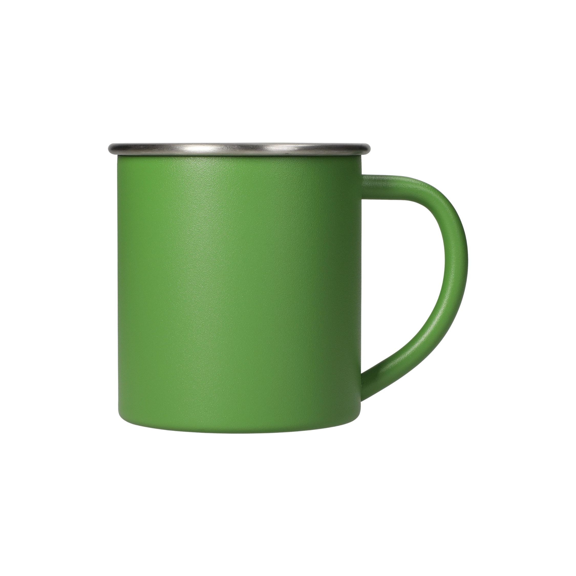 elasto Becher ADVENTURA Outdoor-Trinkbecher aus Edelstahl 340 ml, Kaffeebecher, Teetasse, camping Zubehör, Becher mit Henkel, robust
