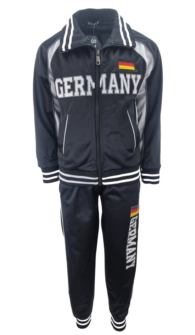 Schwarz Sportanzug Deutschland Germany, JF560 Trainingsanzug Trainingsanzug Freizeitanzug Boy Fashion