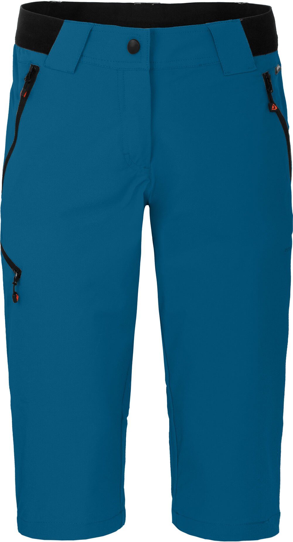 Bergson Outdoorhose VIDAA COMFORT Capri Damen 3/4 Wanderhose, leicht, strapazierfähig, Normalgrößen, Saphir blau