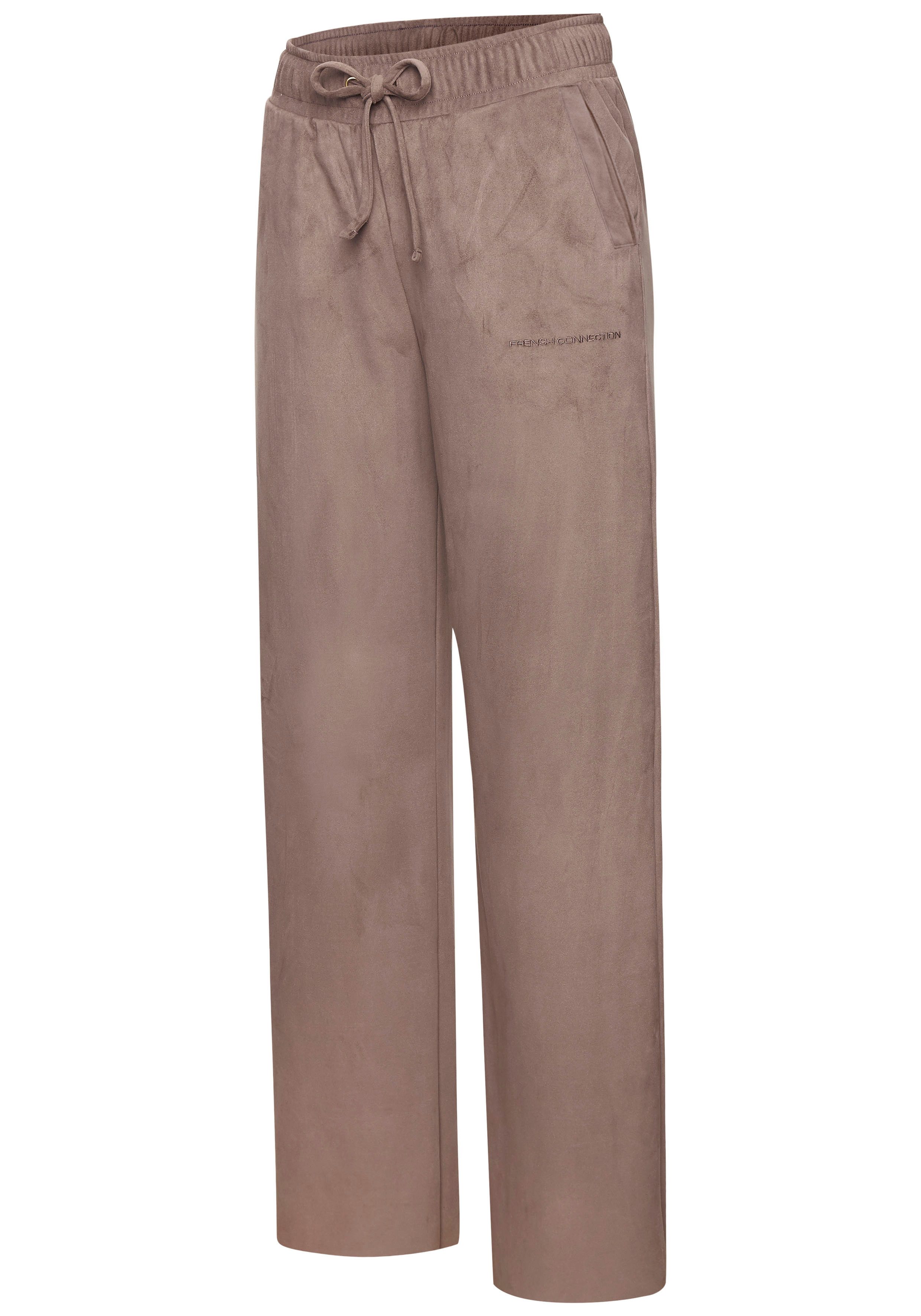 French Connection Schlupfhose aus Veloursleder-Imitat mit seitlichen Taschen, Loungewear – Bild 4 von 5