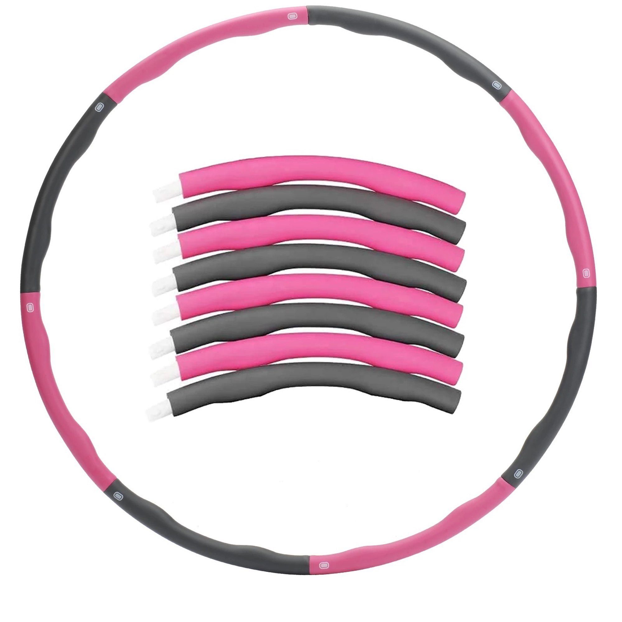 Anfänger, zum Hula Erwachsene Abnehmen, Hoop Technofit Reifen Hula Zusammenstecken Hula-Hoop-Reifen pink Fitnessgerät Hoop