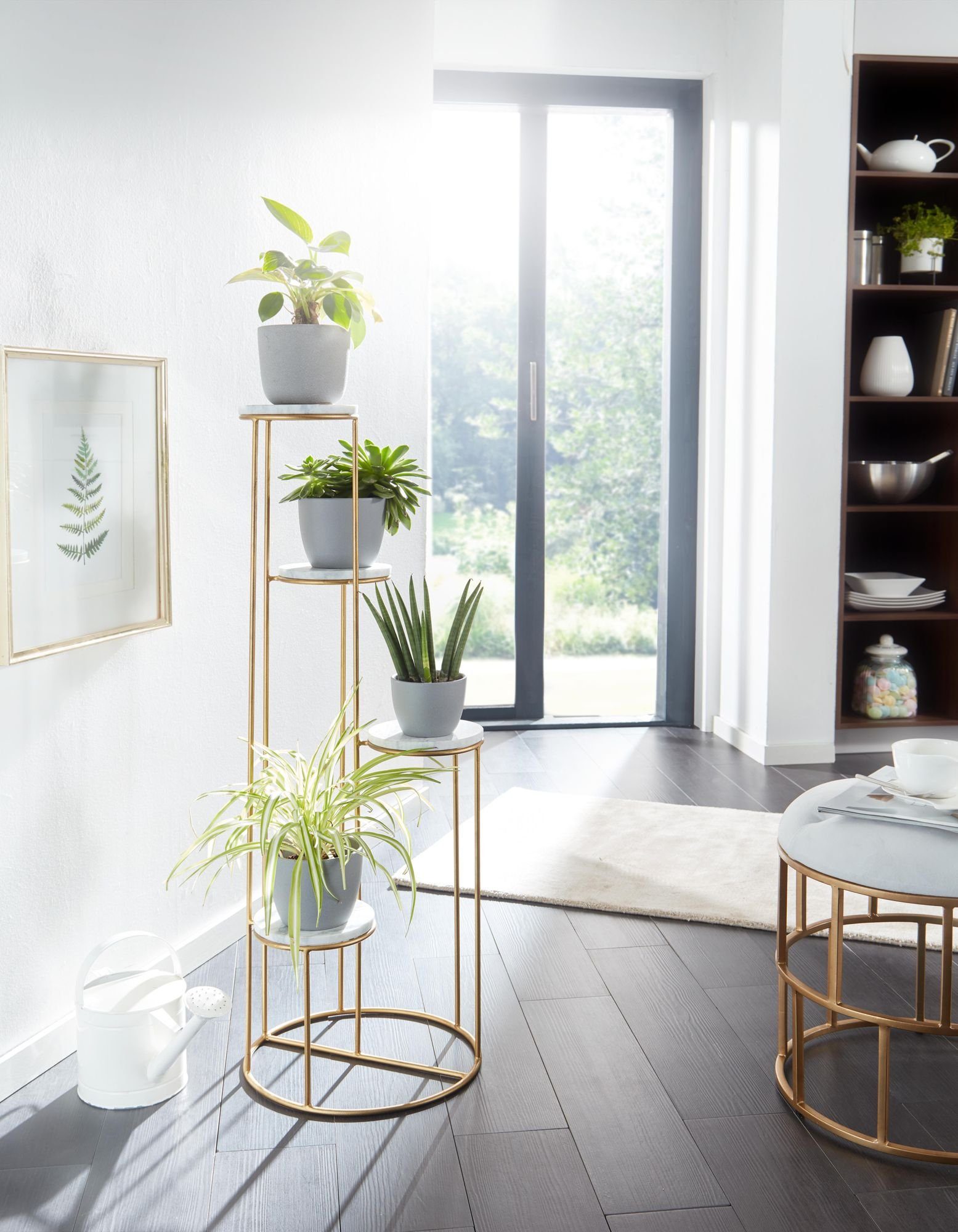 elegant KADIMA DESIGN Marmor-Pflanzenhalter, dein Zuhause Dekoriere Blumenständer