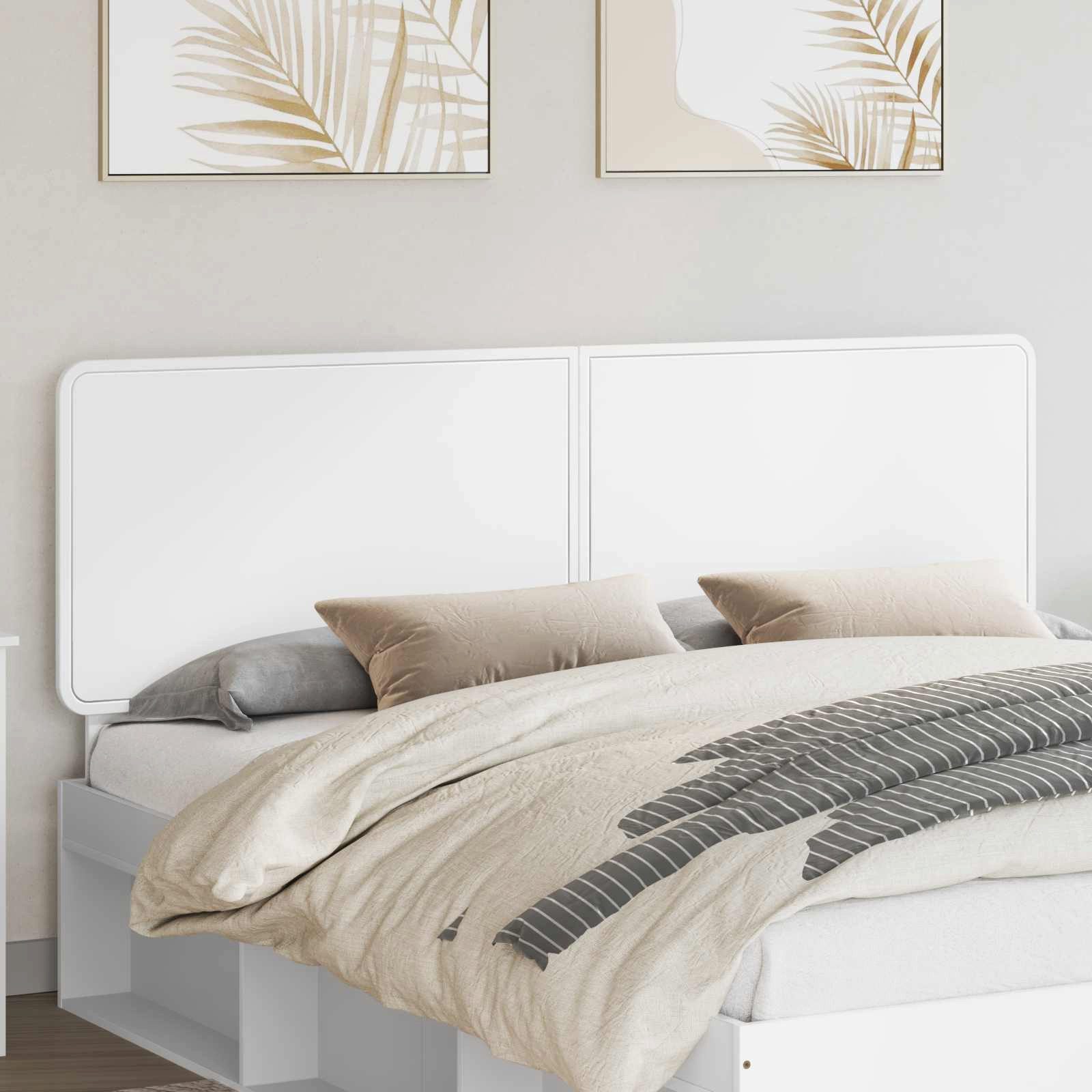 vidaXL Bett Kopfteil Weiß Holzwerkstoff (1-tlg)