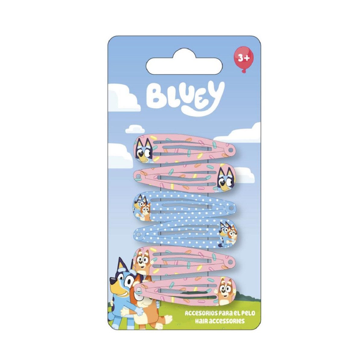 Cerda Haarspange Bluey Заколки Set 6-teiliges Украшения для волос-Set für Kinder & Mädchen, 6-tlg.