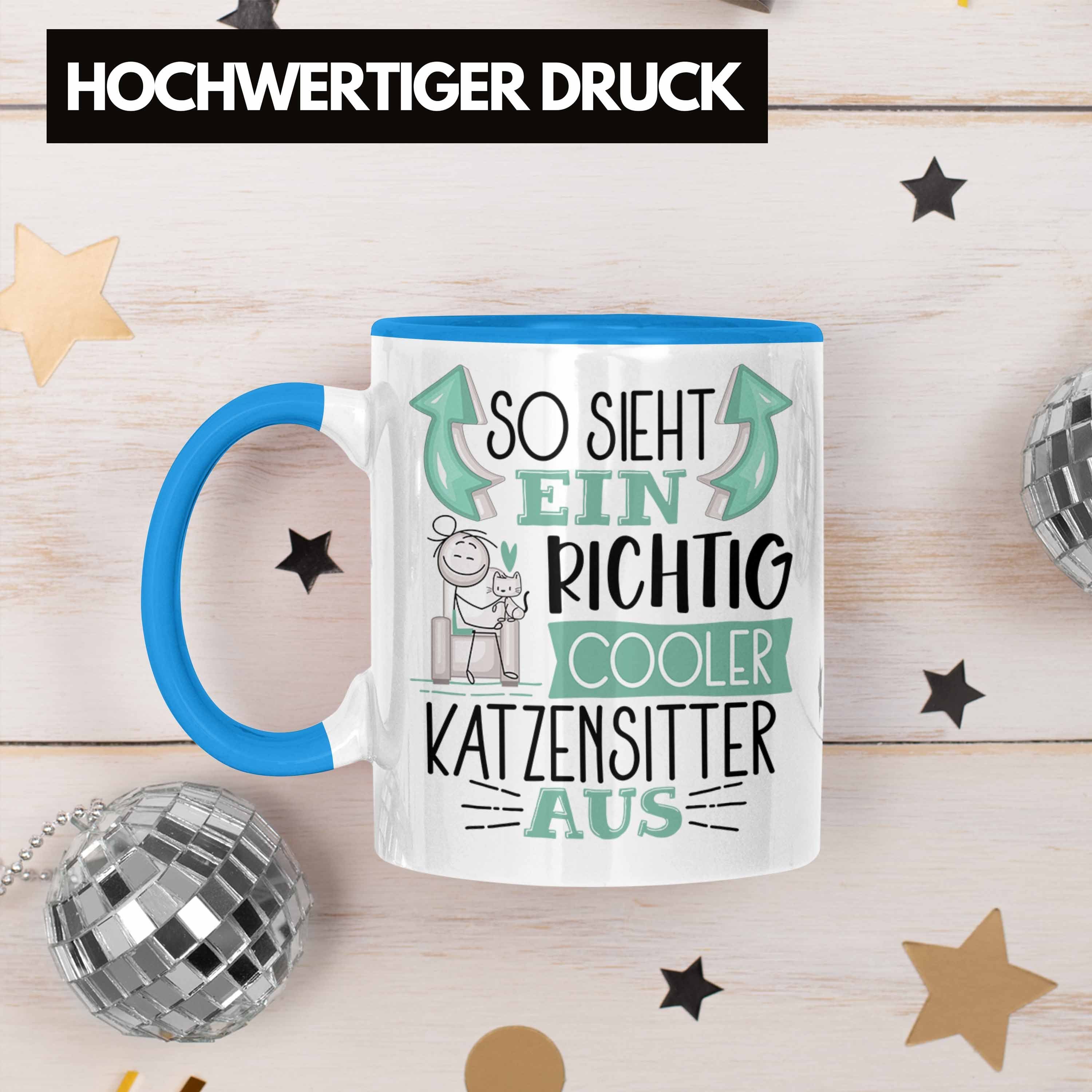 Katzensitter Trendation So Katzensitter Sieht Tasse Aus Tasse Richtig Gesche Cooler Ein Blau