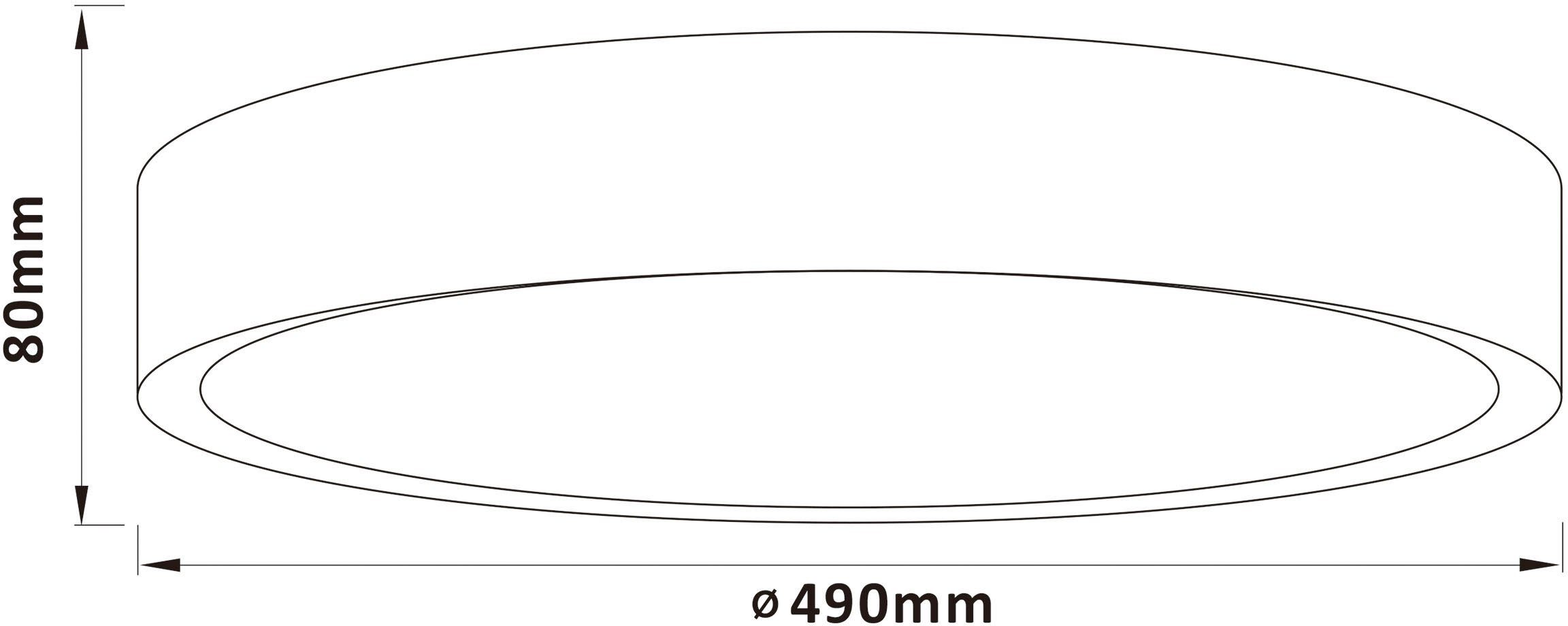 BreLight LED Wandleuchte Slimline, CCT - über Fernbedienung, Dimmfunktion, Nachtlichtfunktion, Timerfunktion, LED fest integriert, warmweiß - kaltweiß, D 50 cm, 3800 lm, 3000-6500 K, CCT, dimmbar, Metall, schwarz/weiß