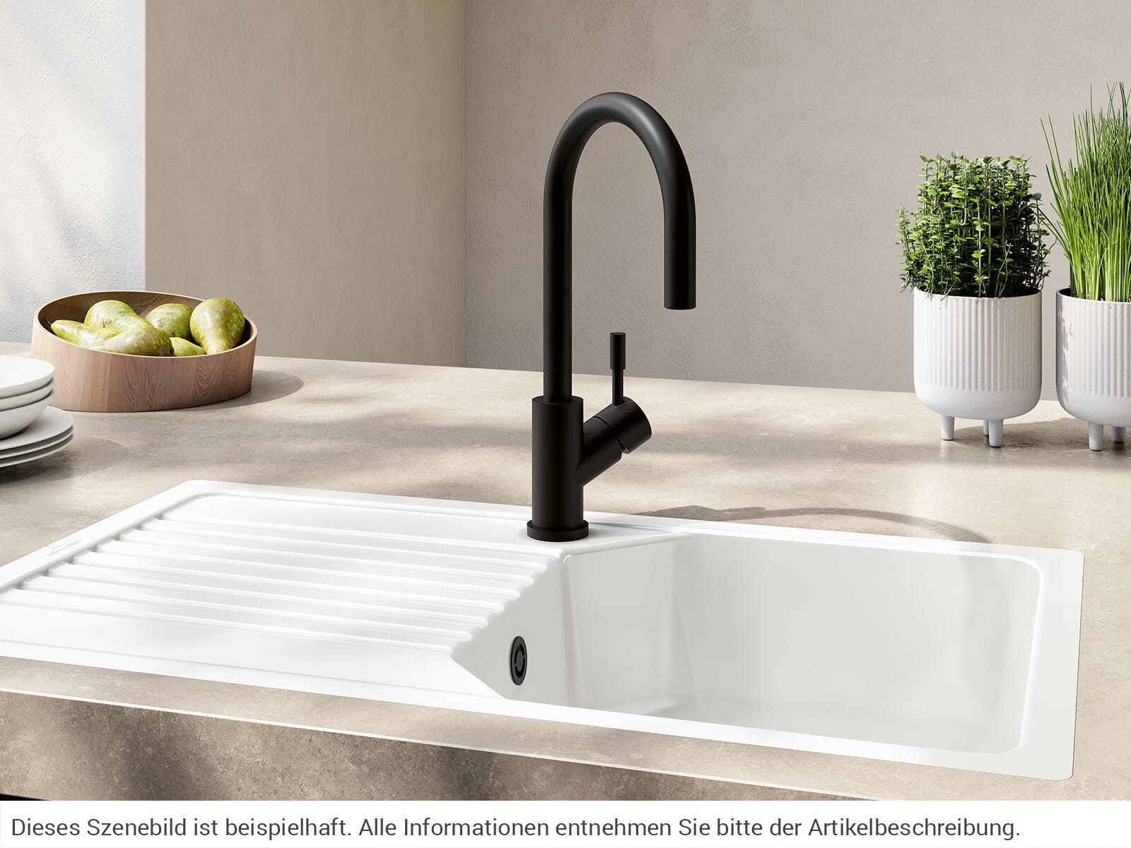 Villeroy & Boch Küchenarmatur (1-St) 92540006, keramische Dichtungen, mit Ausziehbrause