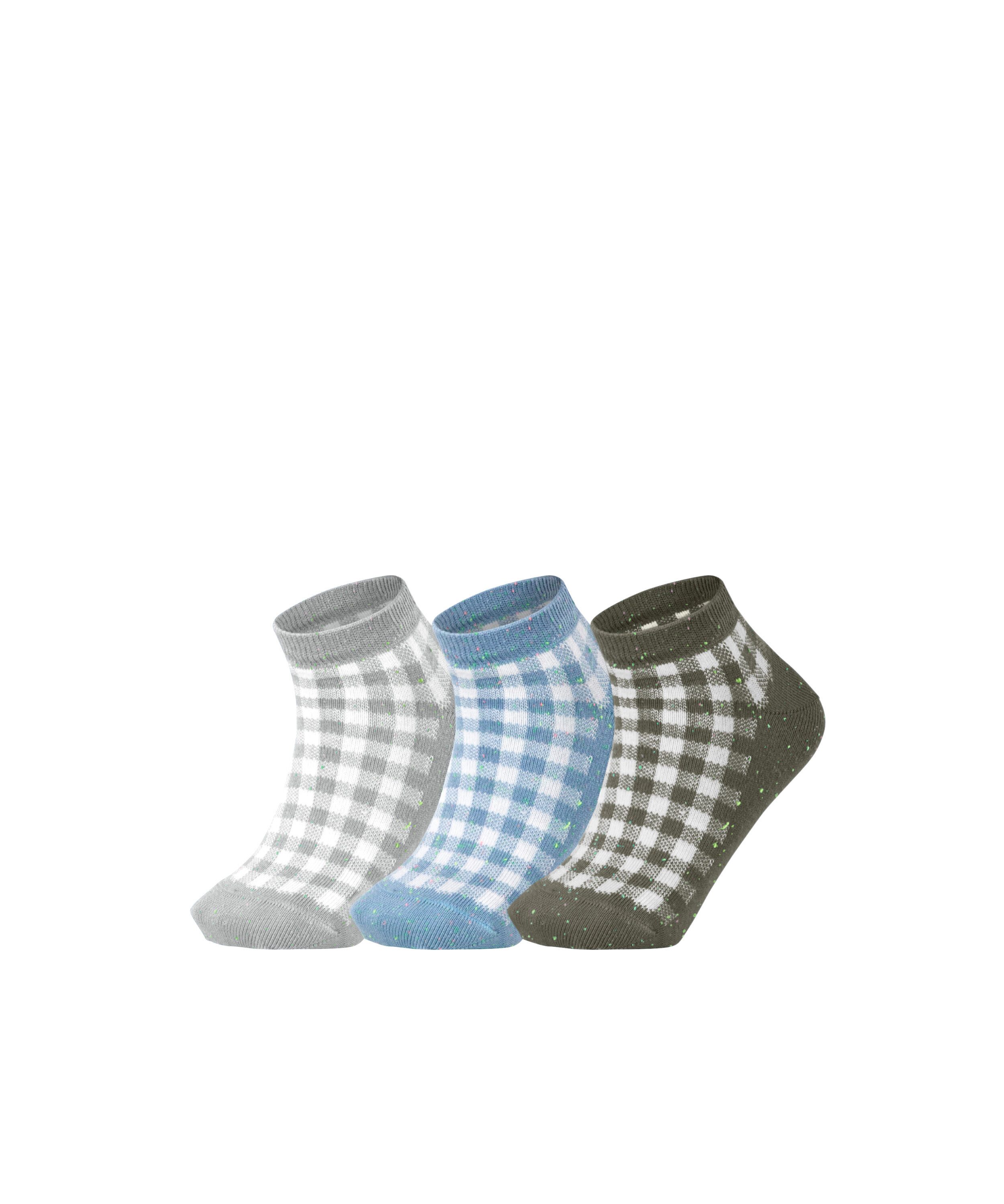 Esprit Sneakersocken Esprit Pixel Checks 3-Pack Kinder mit Karo Muster (3-Paar) mit Karo Muster