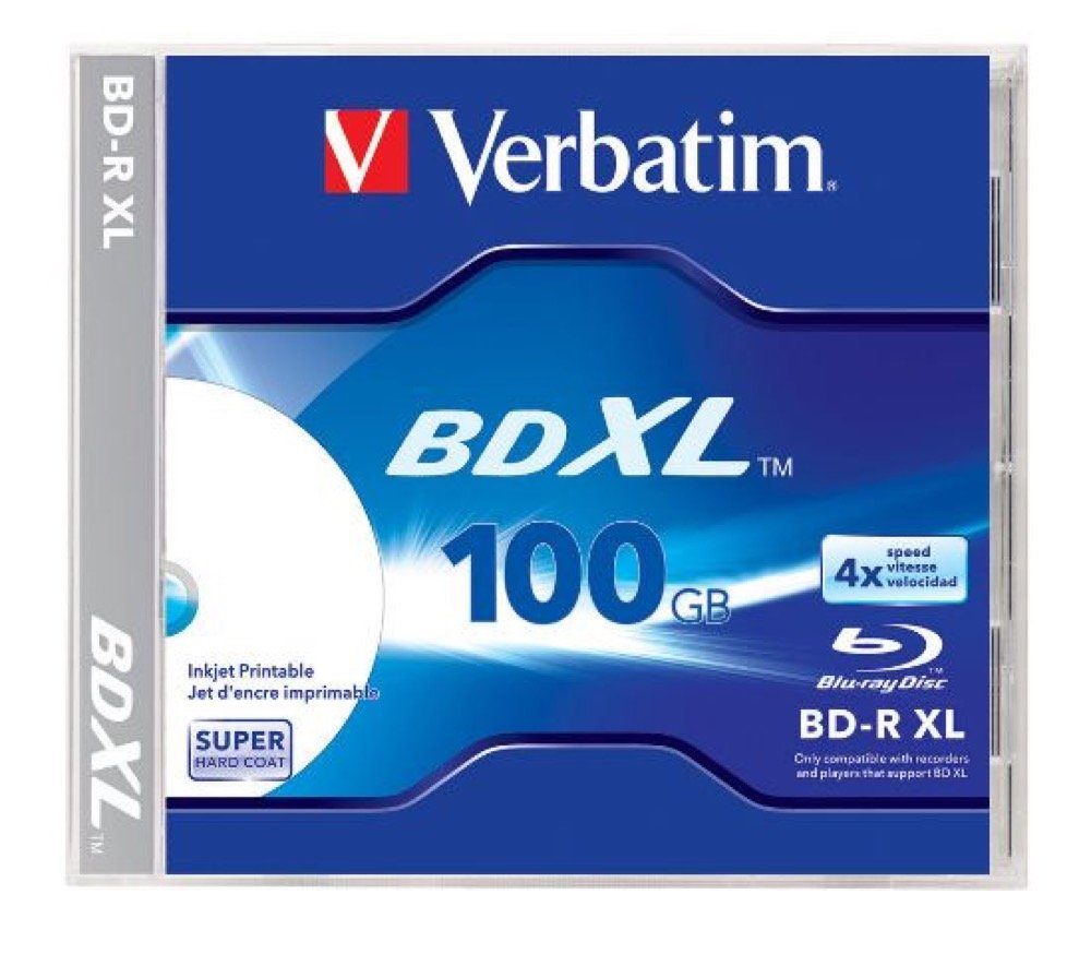 Verbatim Blu-ray-Rohling 1 Verbatim Rohling Blu-ray BD-R XL full printable 100GB 4x Jewelcase