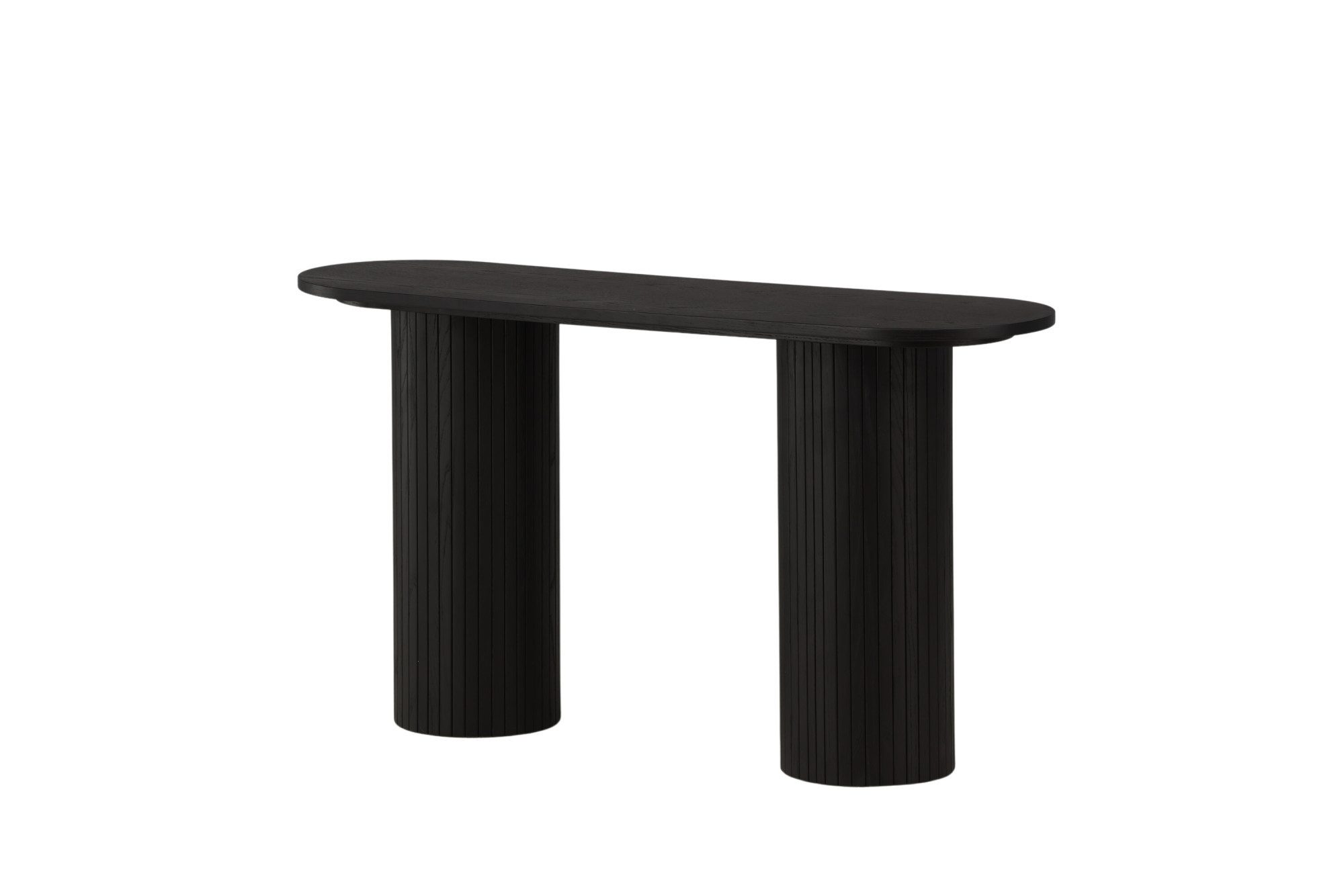 Venture Home Beistelltisch Bianca, ovaler Konsolentisch mit Holzfurnier-Optik, 130 × 40 cm, Ablagetisch, Furnier, oval, hoch, geräumig, edel