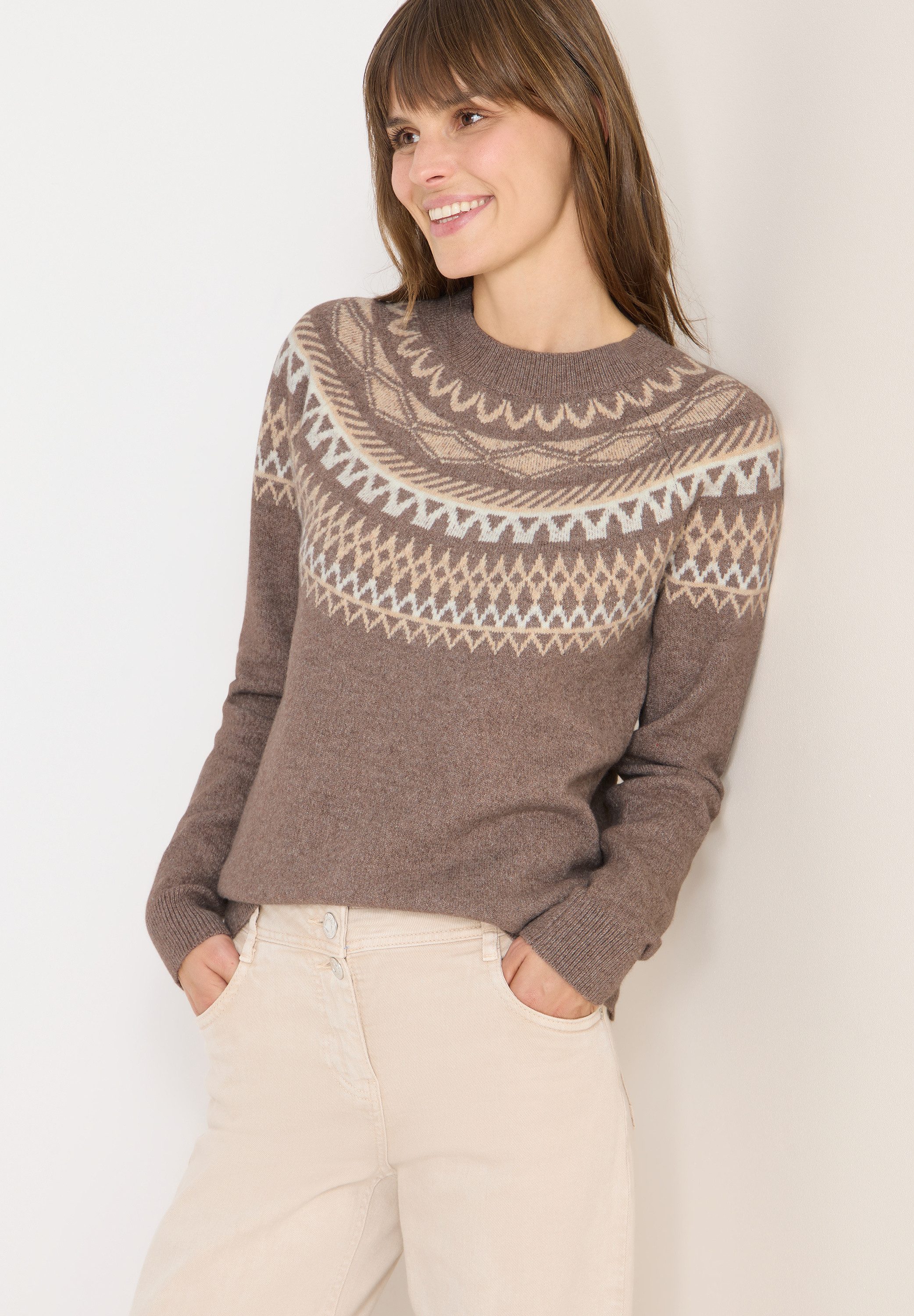 CECIL Strickpullover mit Norweger-Muster günstig online kaufen