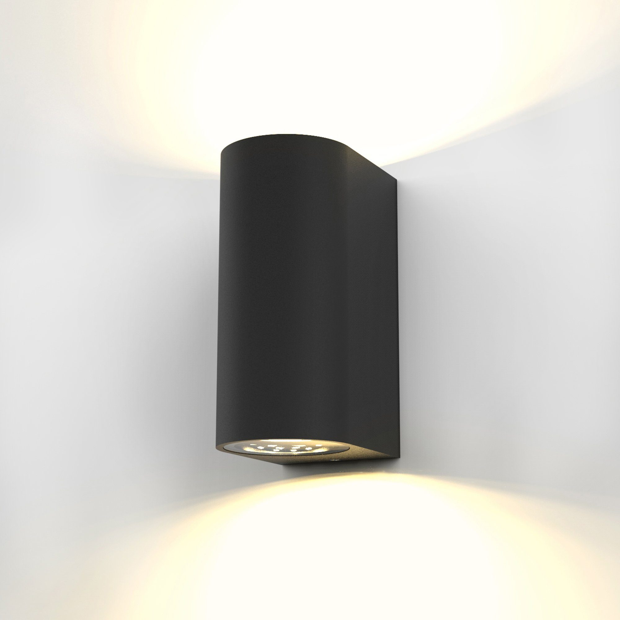 Luxus LED Glas Kugel Wand Beleuchtung Flur Akzent Leuchte Up Down Strahler Lampe 