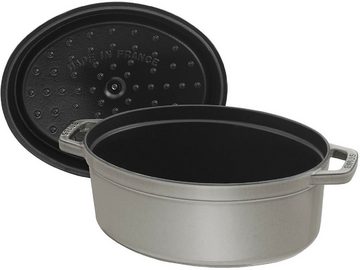 Staub Bräter Cocotte, Gusseisen (1-tlg), Gusseisen, oval, robust und langlebig, oval, Induktion