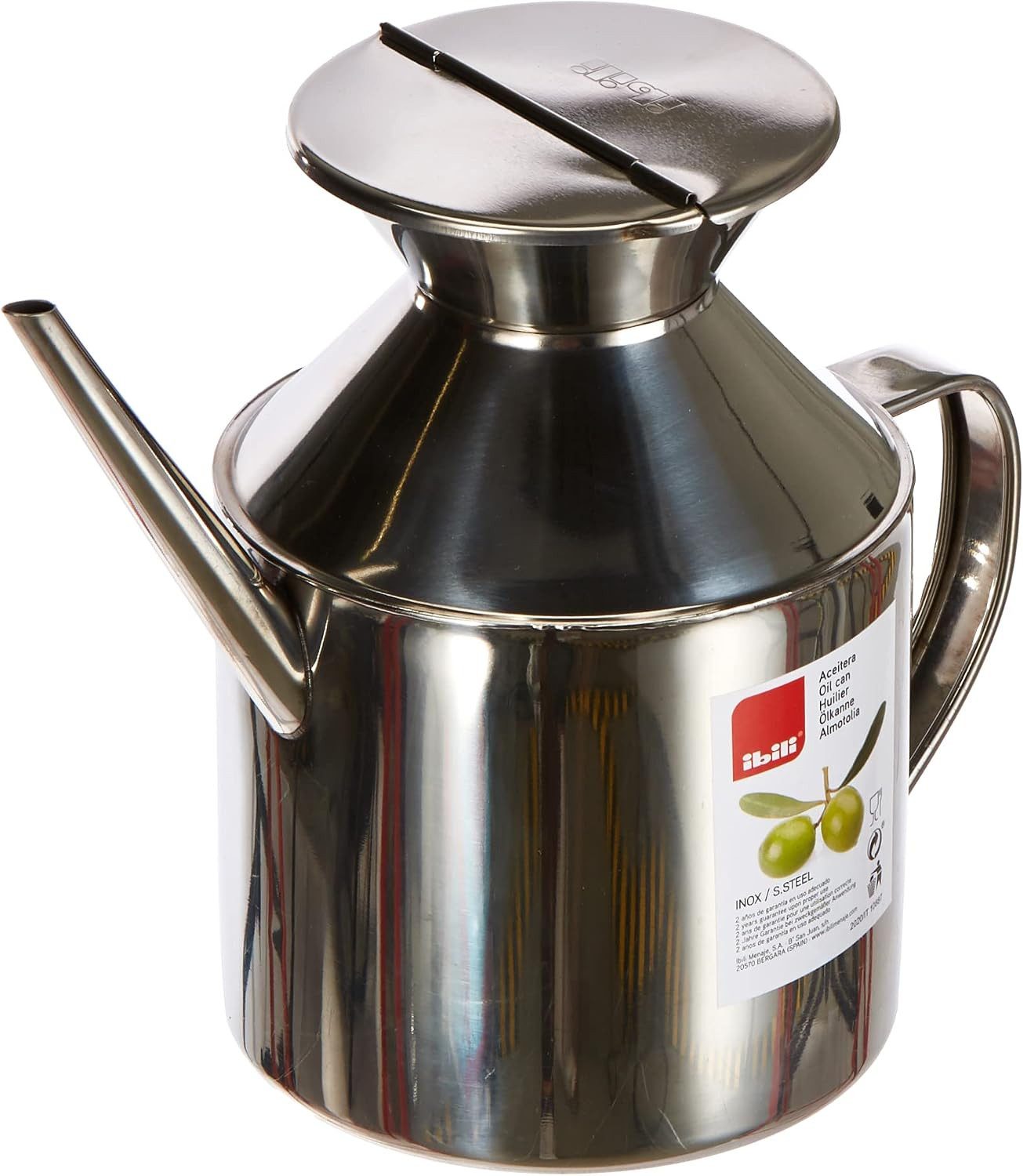 Ibili Ölkanne Ölkanne Speiseölkanne 0,5L Edelstahl 15 x 13 x 7 cm, 0,5 l – Bild 3 von 5
