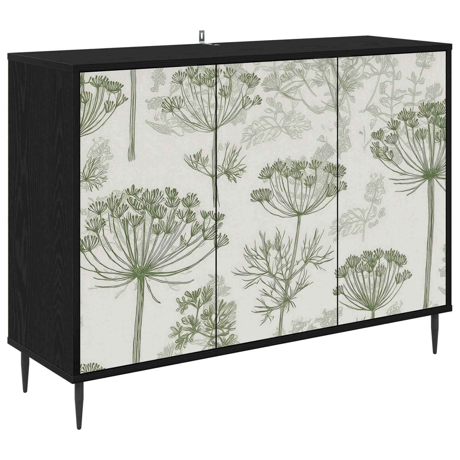 vidaXL Sideboard Sideboard GOTHA Schwarz Eichen-Optik 102 x 33 x 76 cm (1 St)