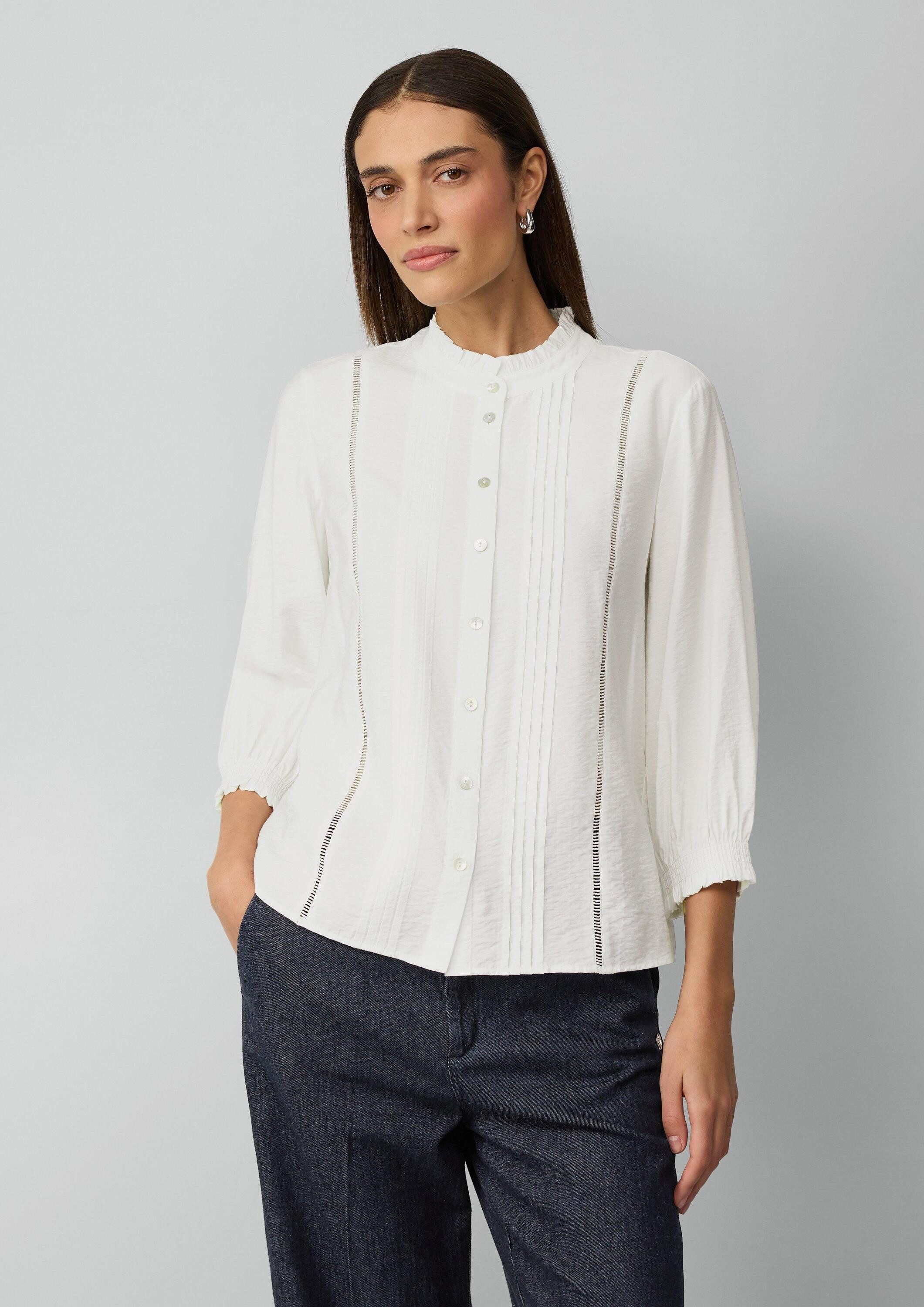 s.Oliver Langarmbluse Bluse Bluse mit Rüschenkragen günstig online kaufen