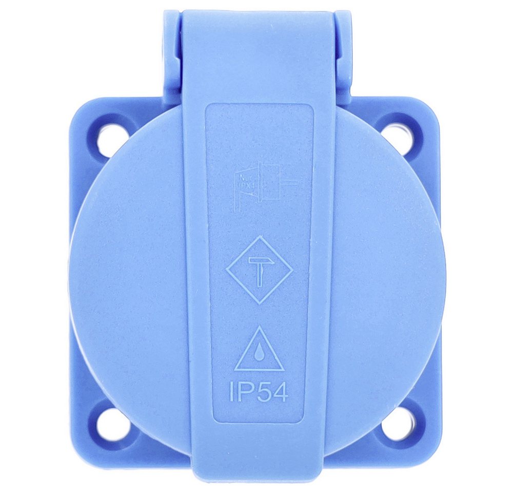 Thumbnail - as - Schwabe Steckdose AS Schwabe 45085 Einbau-Steckdose IP54 Blau