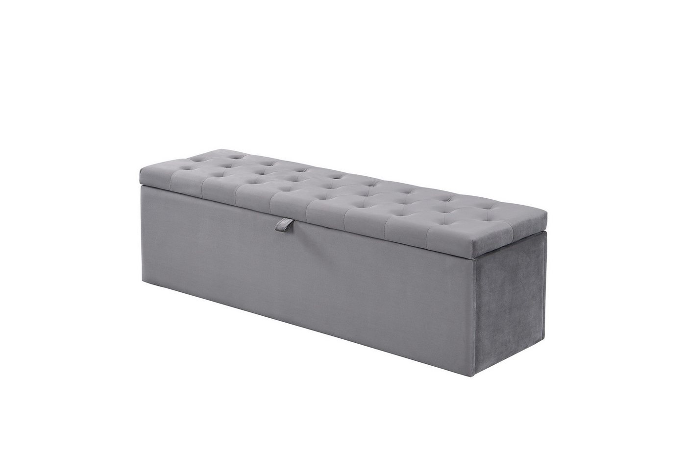 Flieks Polsterbank, Samt Bettbank Sitzbank mit Stauraum 138x41x42cm