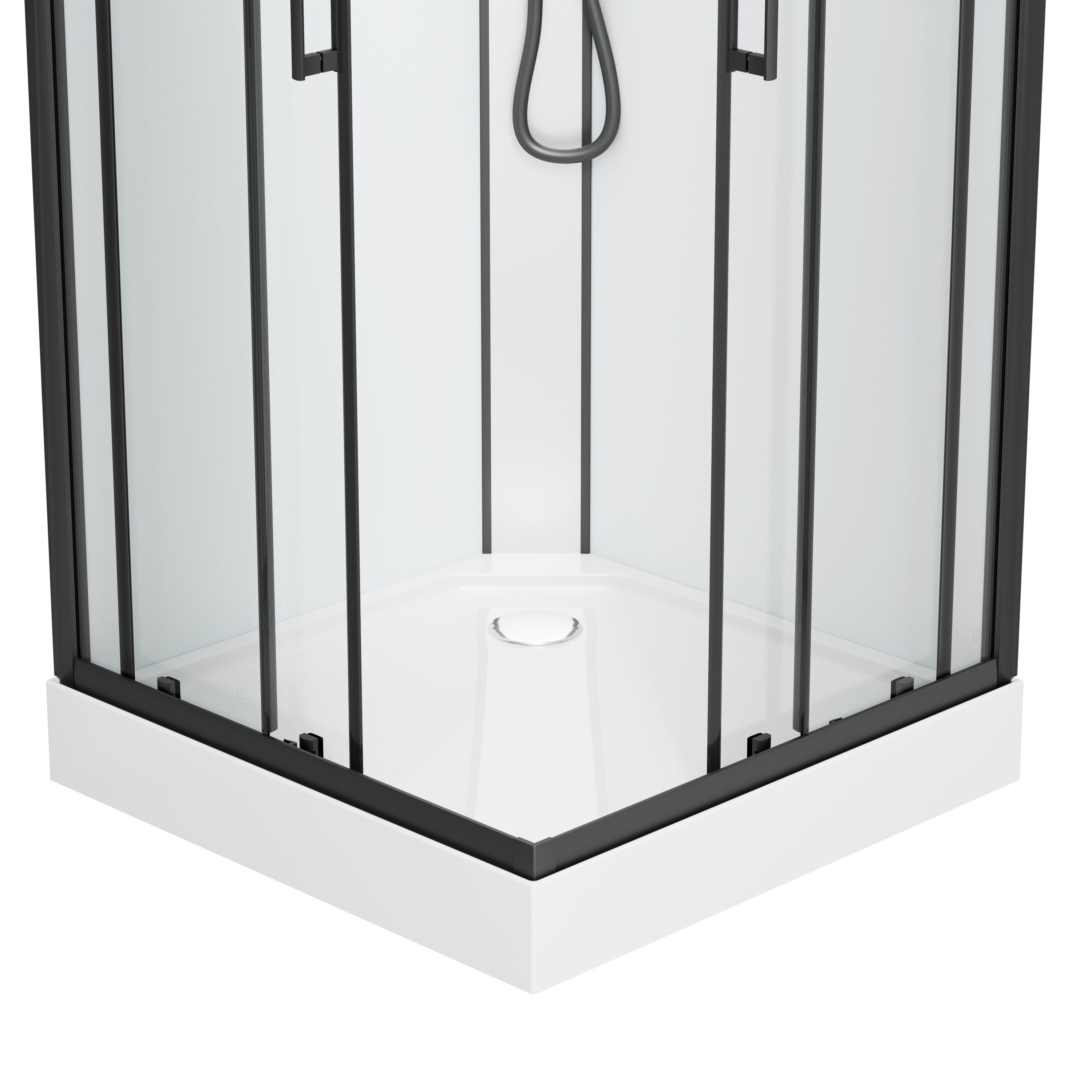 Sanotechnik Komplettdusche DENVER, BxT: 90x90 cm, Einscheibensicherheitsglas