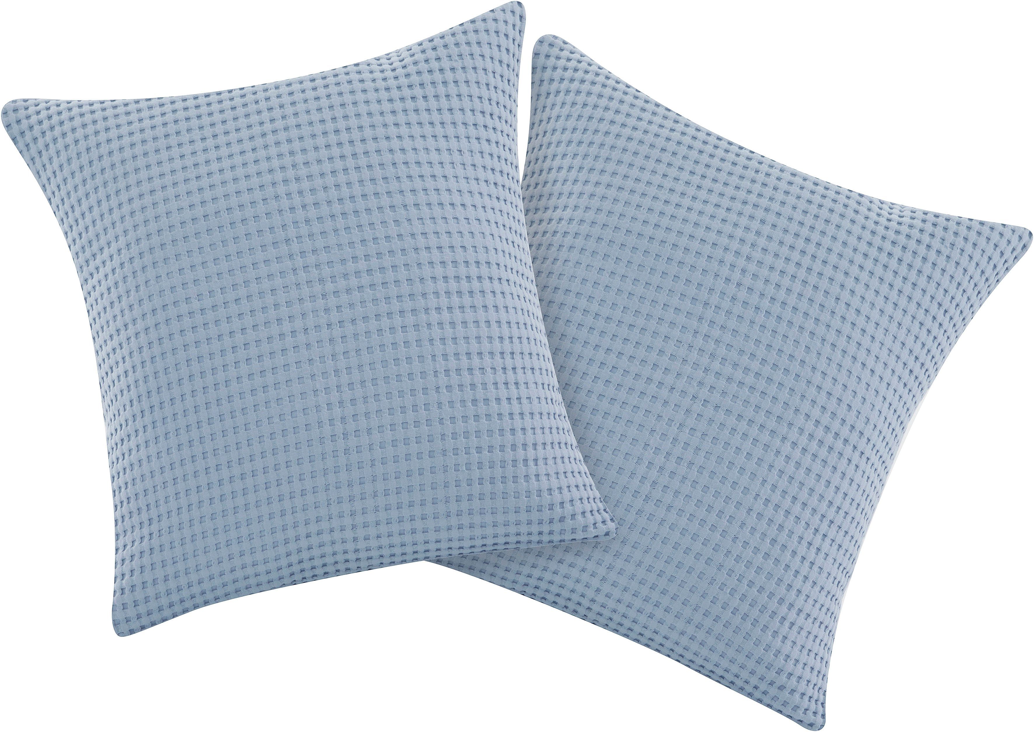 OTTO home Kissenbezug Greta, (2 Stück), in Waffelpiqué Optik, in vielen Farben erhältlich, Bezug in 50x50 cm