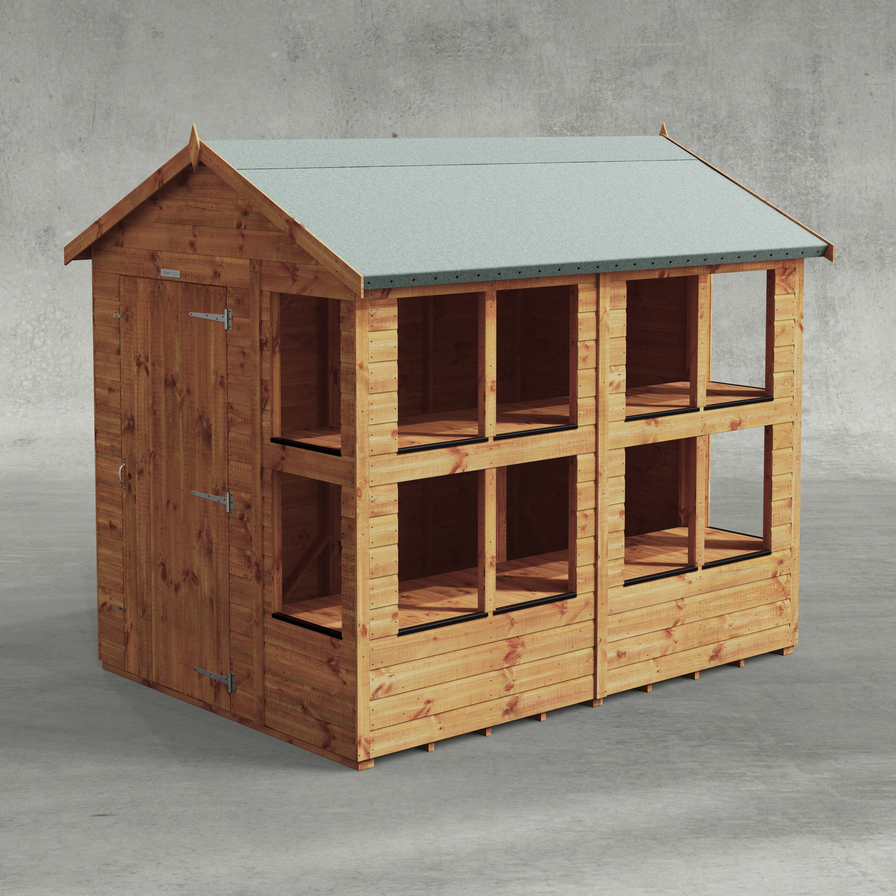 Gartenhaus Holz-Gewächshaus mit Satteldach aus Nut- und Feder Vollholz