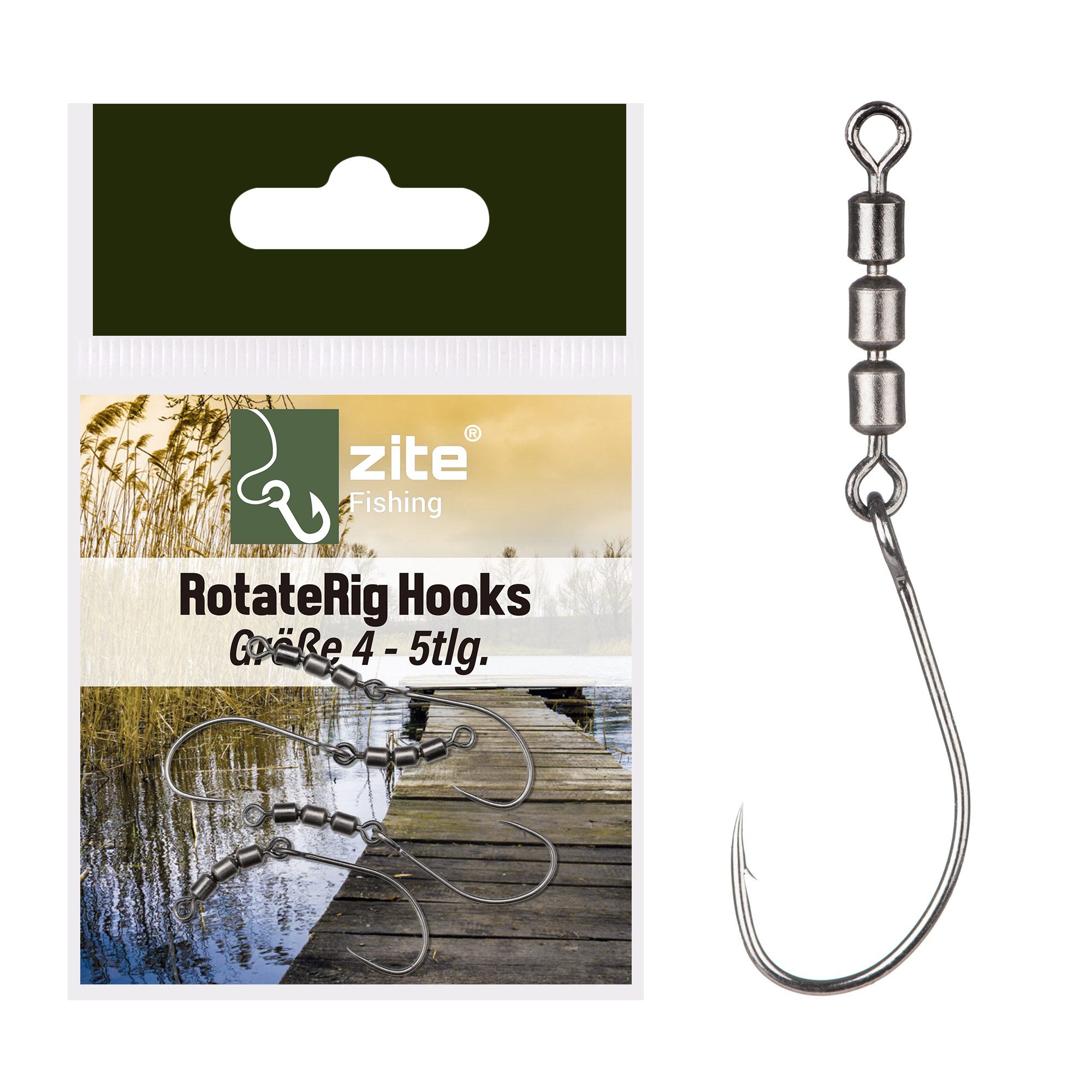 Forellenhaken Rotate Rig Hooks - Forellenangeln - 5 Stück - Größe 4-6