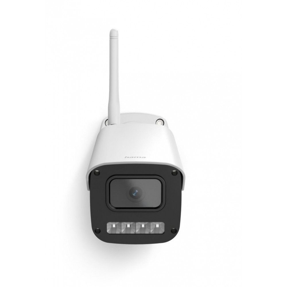 Hama Überwachungskamera Hama smarte Überwachungskamera mit Full-HD-Qualität. (privater Haushalt, Überwachungskamera, Hama Smarte Überwachungskamera weiss, Infrarot-Nachtsicht)