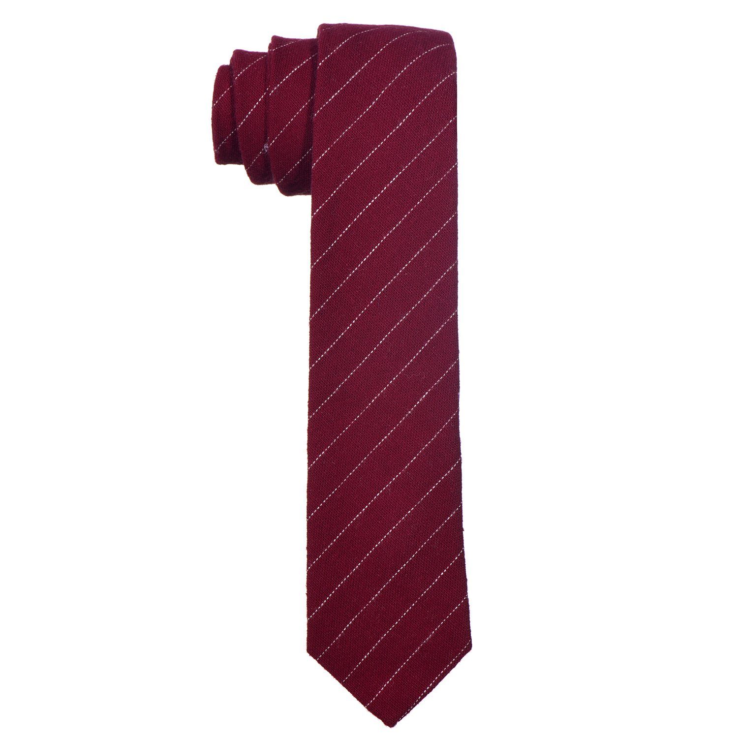 bordeauxrot Krawatte 1-St., kariert cm für Baumwolle, oder festliche Herren gestreift 1x mit Krawatte) oder DonDon 6 Veranstaltungen (Packung, Büro Krawatte Karos gestreift, Streifen oder