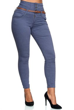 Elara High-waist-Jeans Elara Damen Jeans High Waist Push Up Effekt (1-tlg)