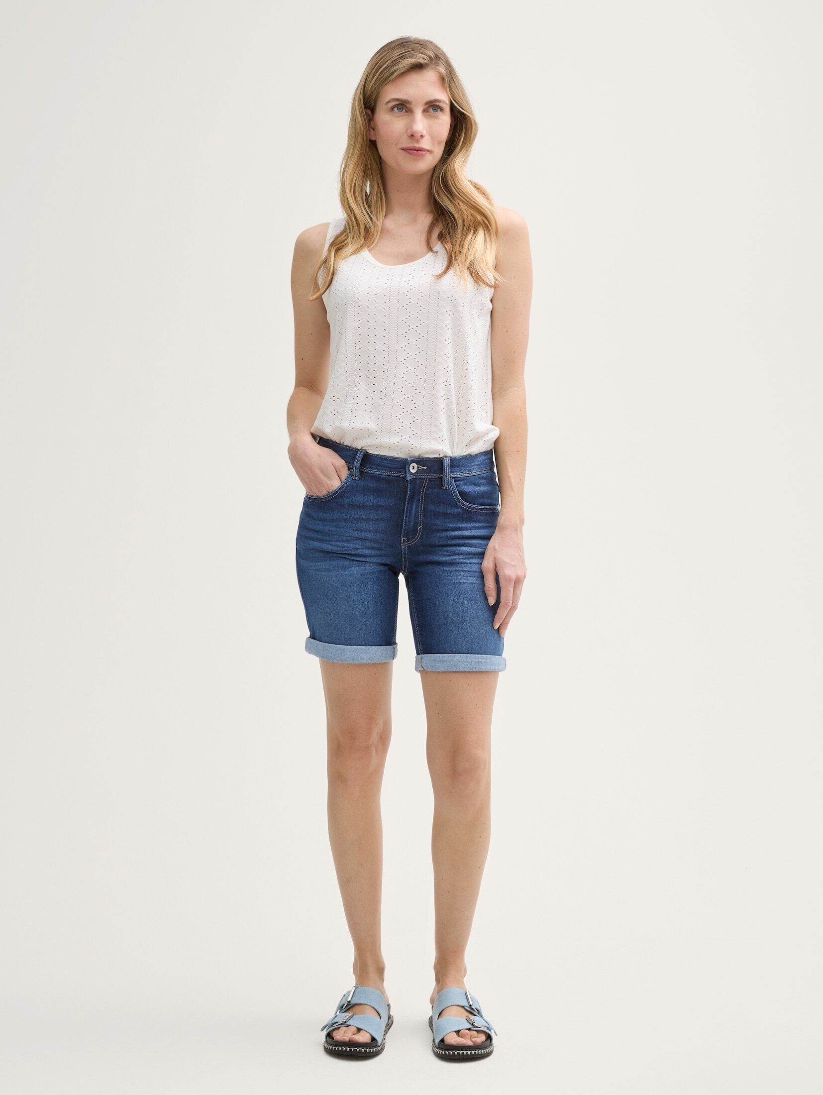 TOM TAILOR Jeansshorts Jeanshosen TTALEXA SLIM BERMUDA Jeans Shorts günstig online kaufen
