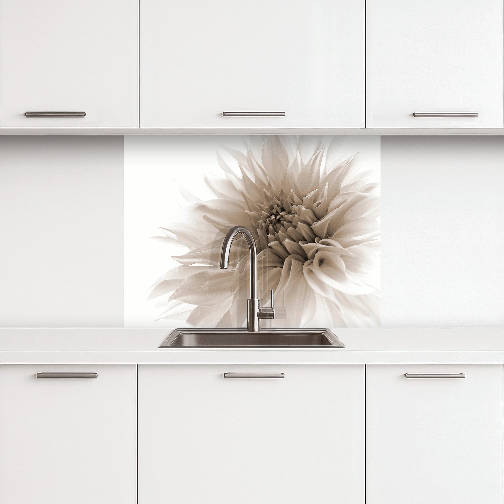 KitchenYeah Küchenrückwand selbstklebend Blumen - Weiß - Natur - Botanisch, günstig online kaufen