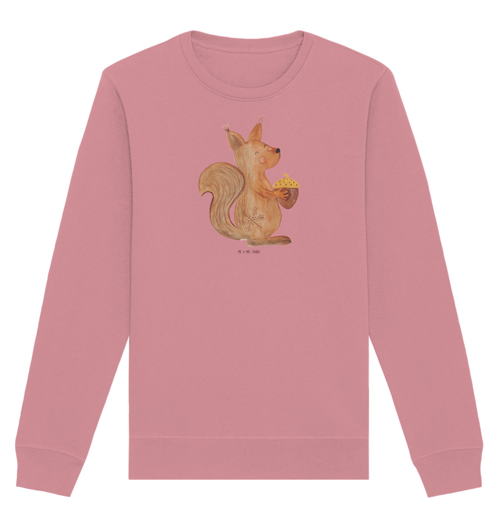 Longpullover Eichhörnchen Weihnachten Größe S - Canyon Pink - Geschenk, Pullover M
