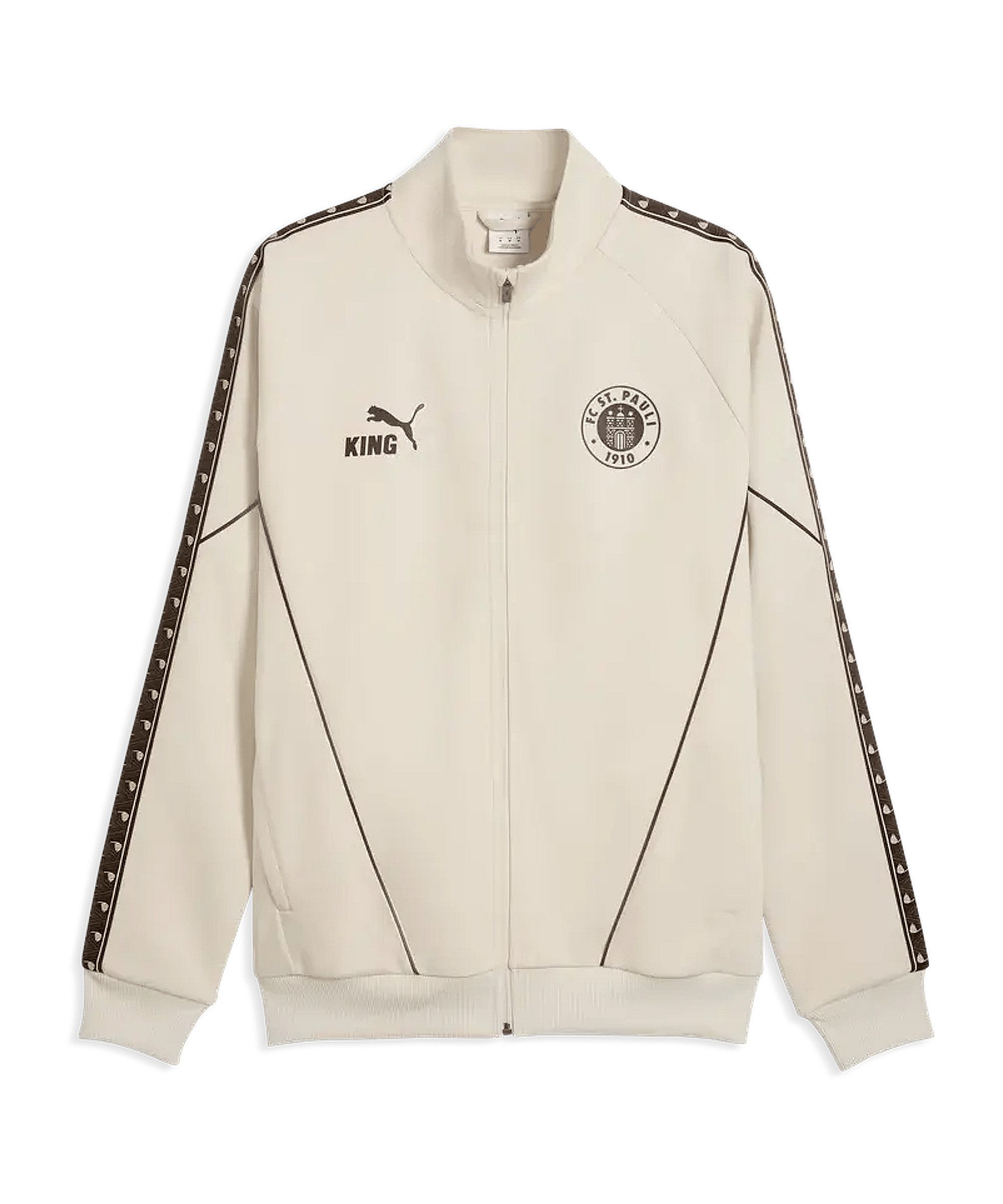 PUMA Sweatjacke PUMA FC St. Pauli KING Anthem Jacke Weiß Polyester