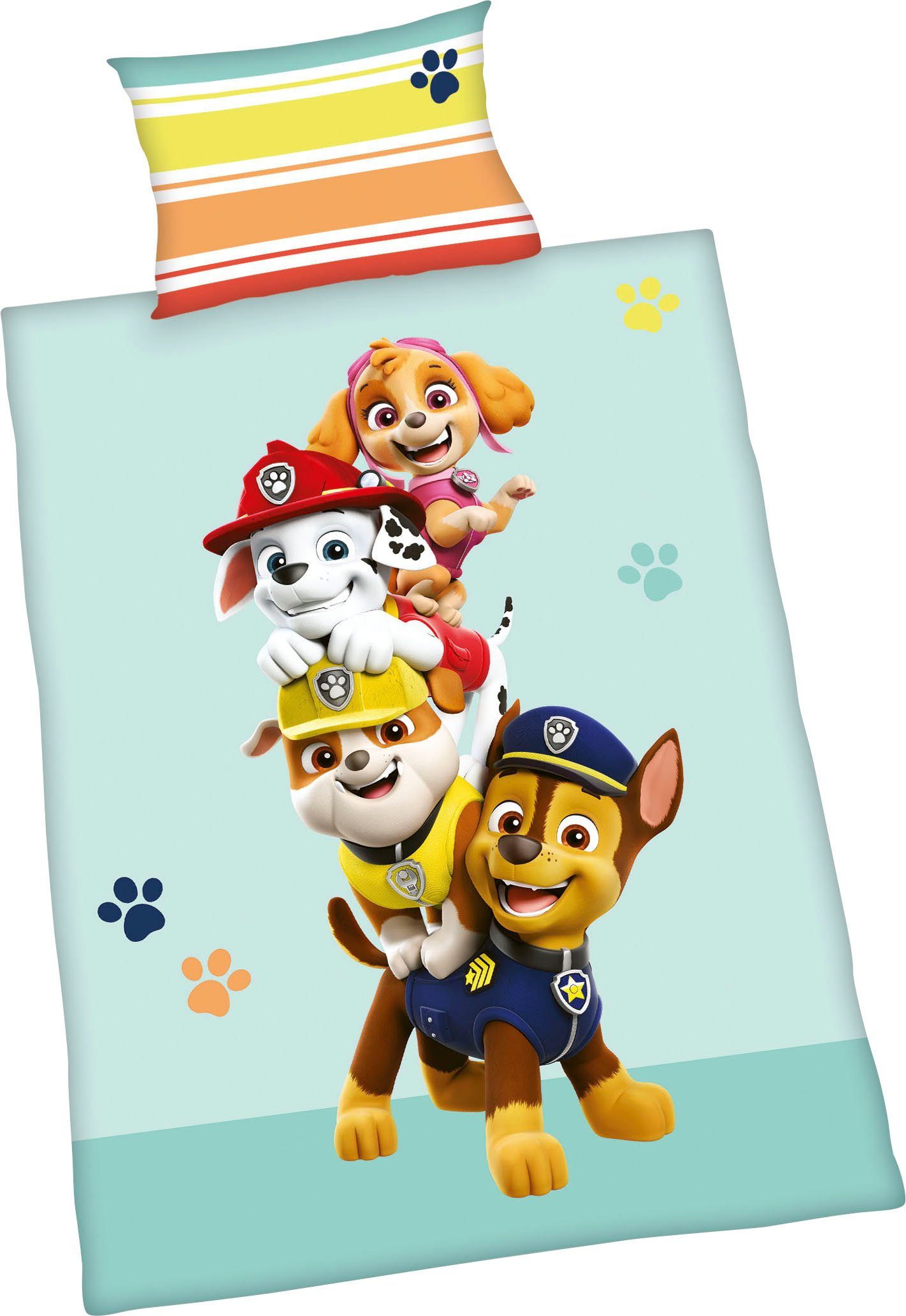 PAW PATROL Babybettwäsche Paw Patrol, Flanell, mit liebevollem Motiv – Bild 2 von 3