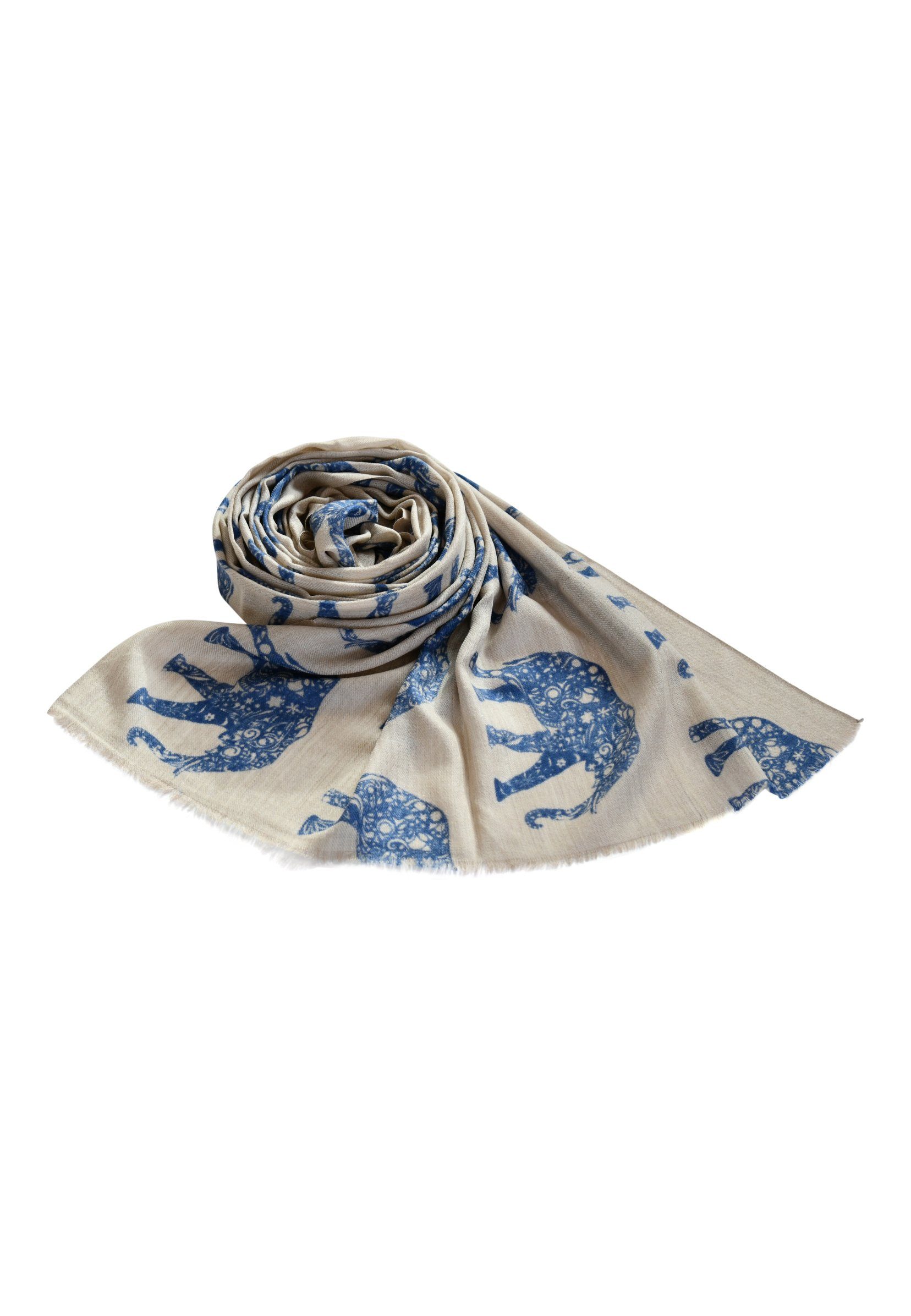 Wild Kaschmir-Schal, Premium-Woll-Chic Schal Tiermuster, Tiermuster6 mit Schal Elegance Enthüllter Wild Blue von Appeal: Chilli gewebtem aufwendig