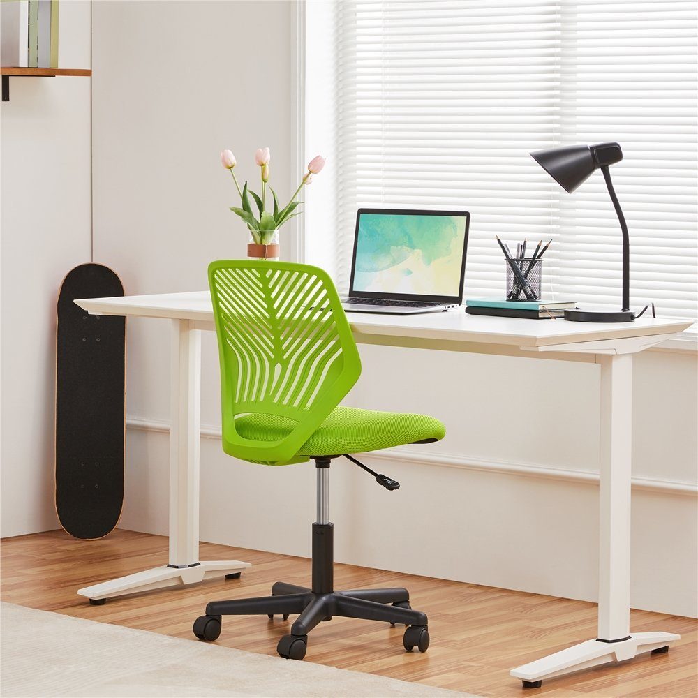 Drehstuhl, Yaheetech Armlehnen grün Schreibtischstuhl ohne