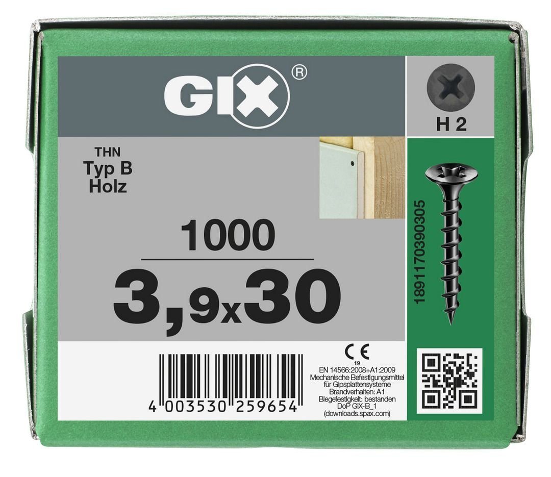 Thumbnail - SPAX Trockenbauschrauber Spax Trockenbauschrauben 3.9 x 30 mm PH 2