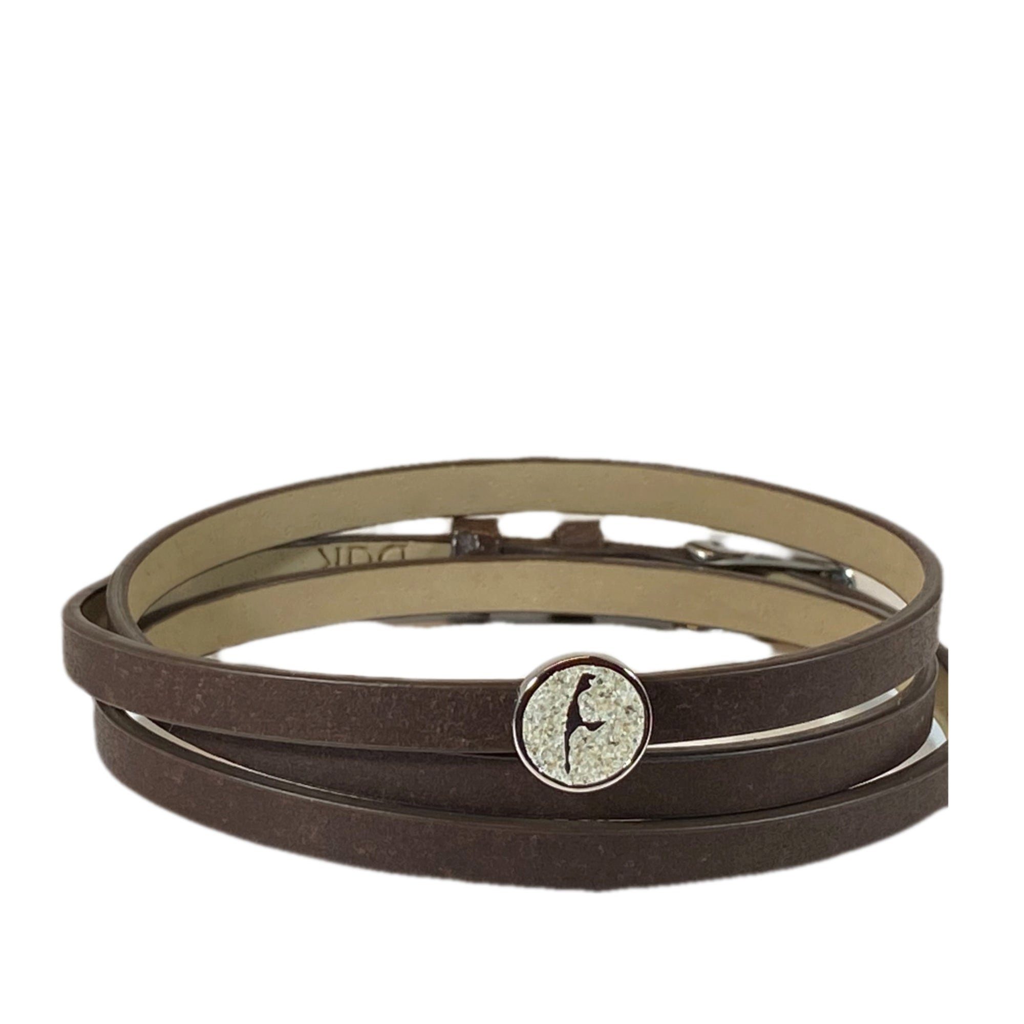 Armband DUR Schmuck: Armband, Lederarmband braun mit Sandelement, A1597