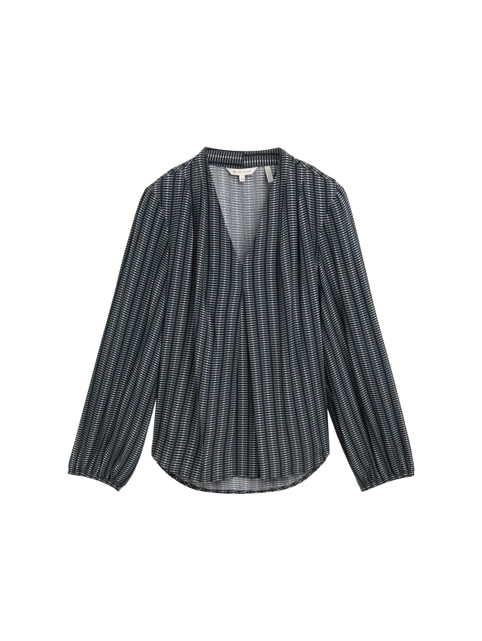 TOM TAILOR Langarmbluse Gemusterte Bluse mit günstig online kaufen